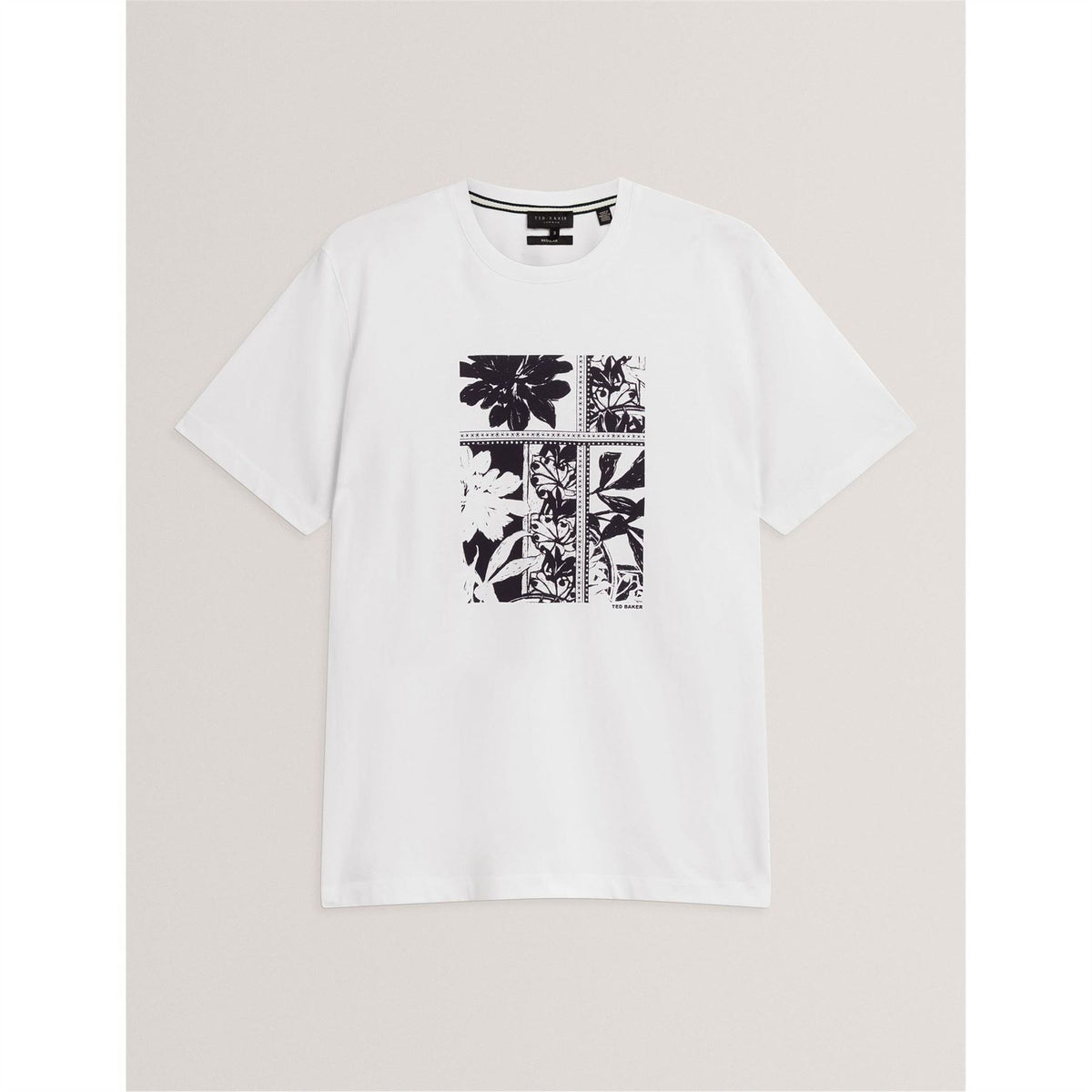 Ted Baker Box Print Crew Neck Short Sleeve T-Shirt
