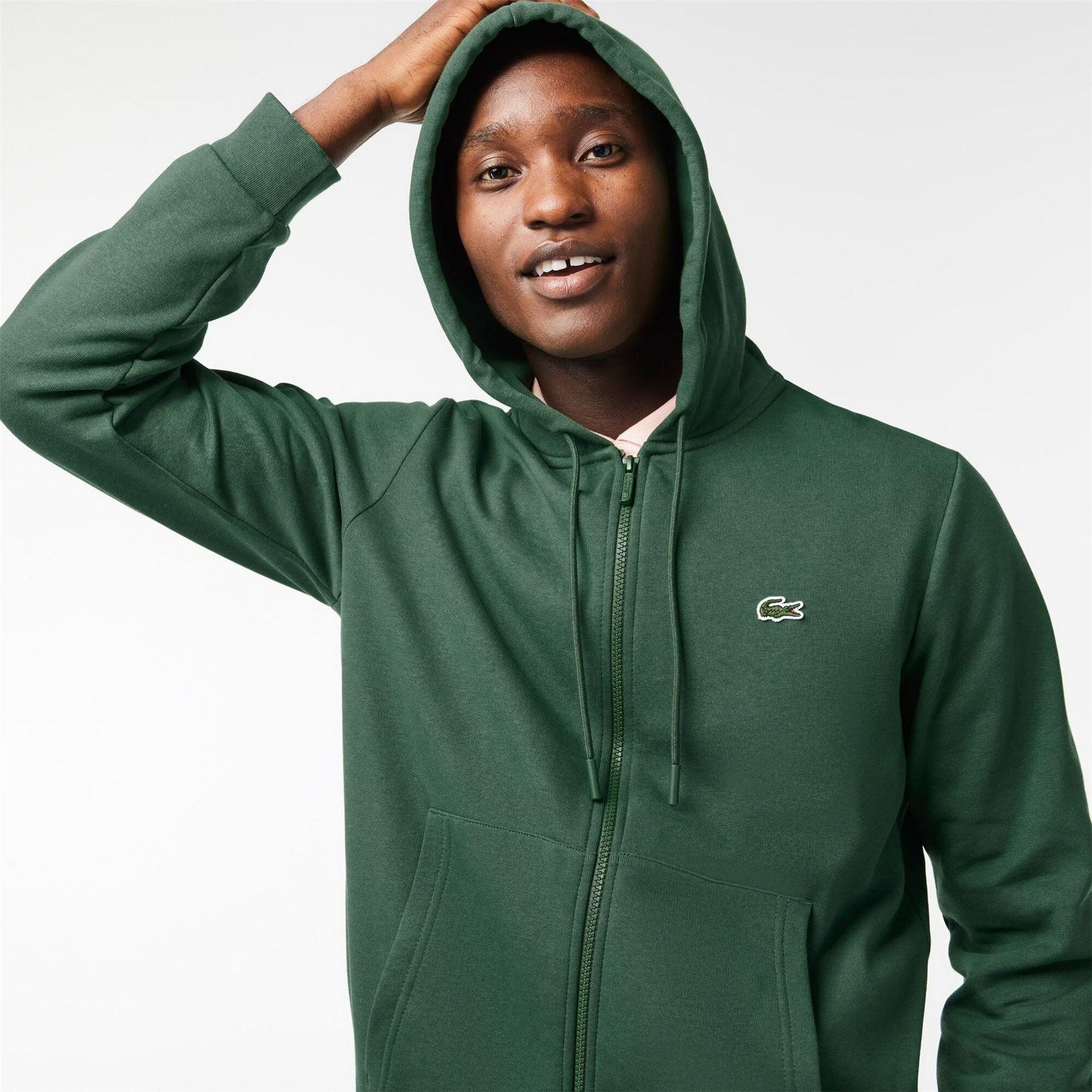 Lacoste Zip Hooded Neck Long Sleeve Sweatshirt
