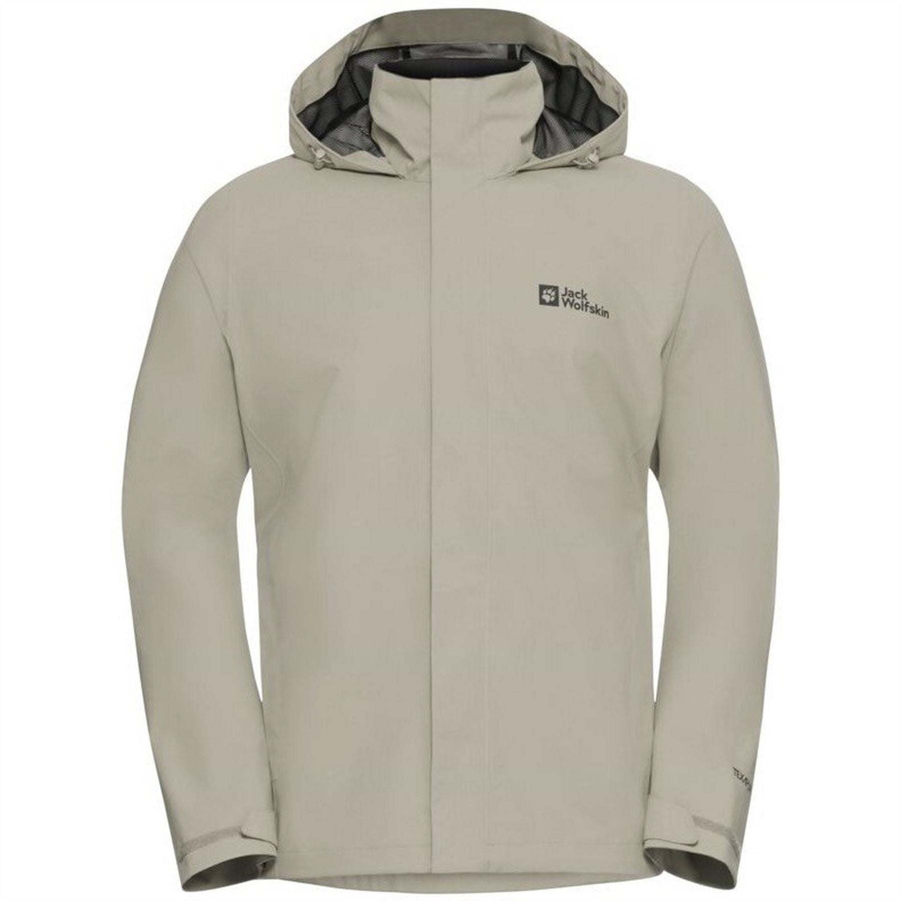 Jack Wolfskin Trailtime Hooded Solid Patterned Rain Jacket