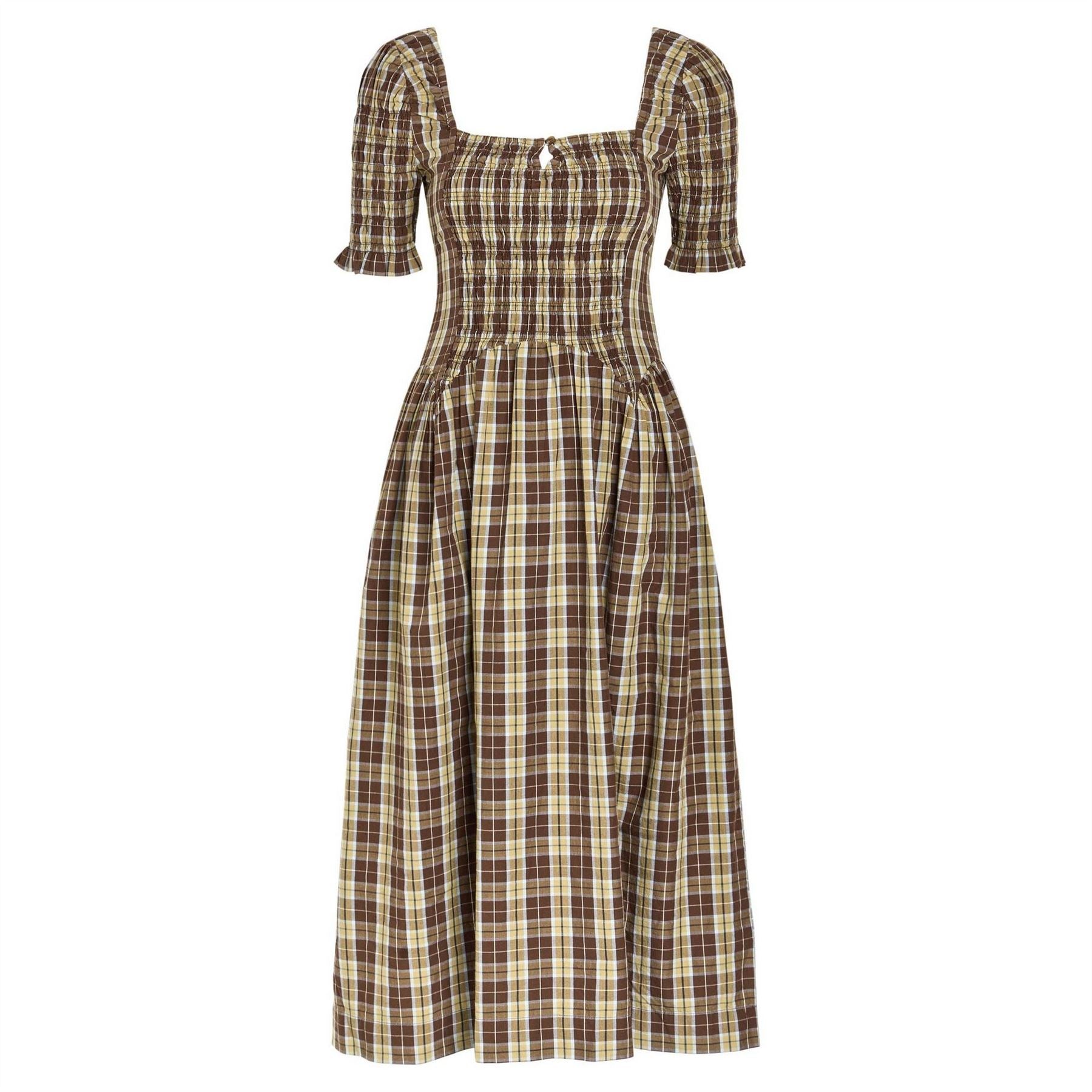 Damson Madder Emmy Shirred Midi Dress