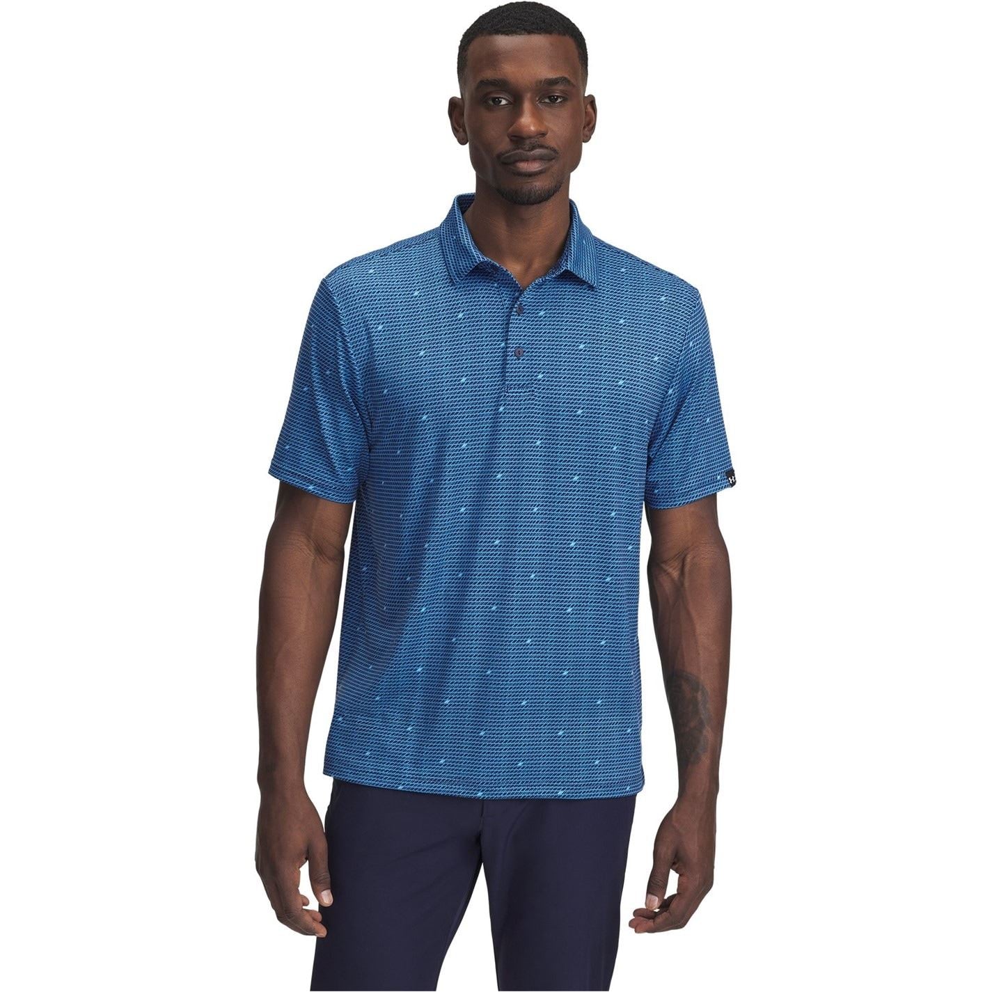 Under Armour Printed Collared Neck Short Sleeve Polo Shirt