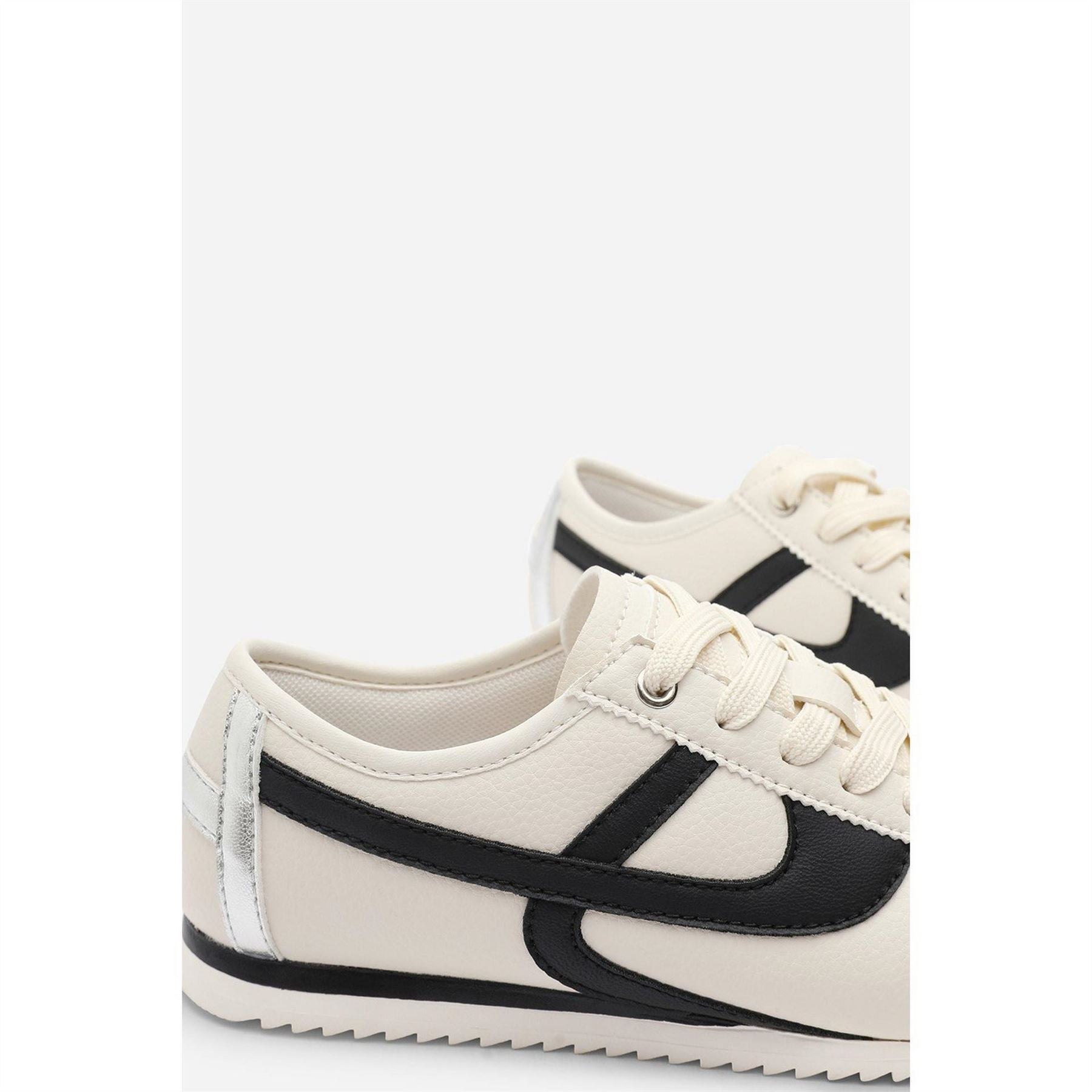 Wheres That From Court Lace Up Trainer With Stripe Detail