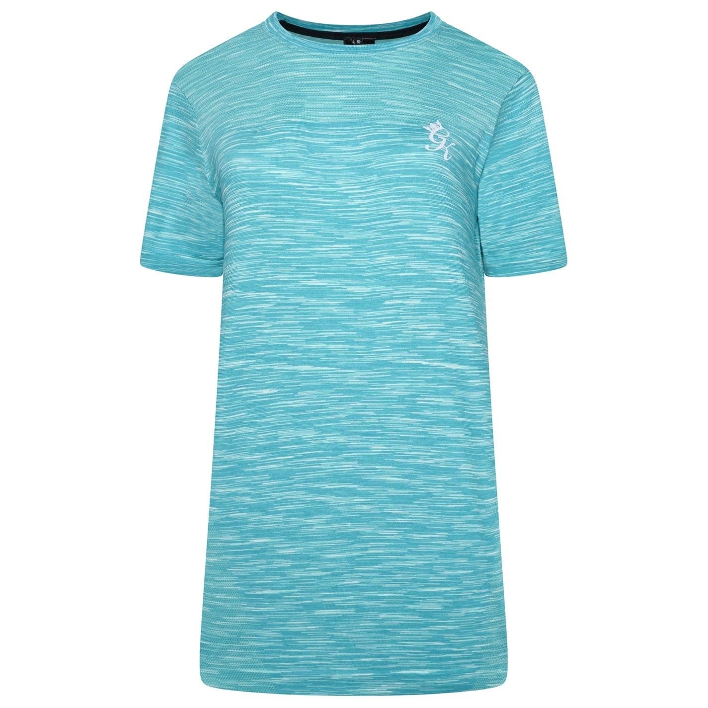 Gym King Energy Seamless Space Dye Tee   Ocean Blue Multi