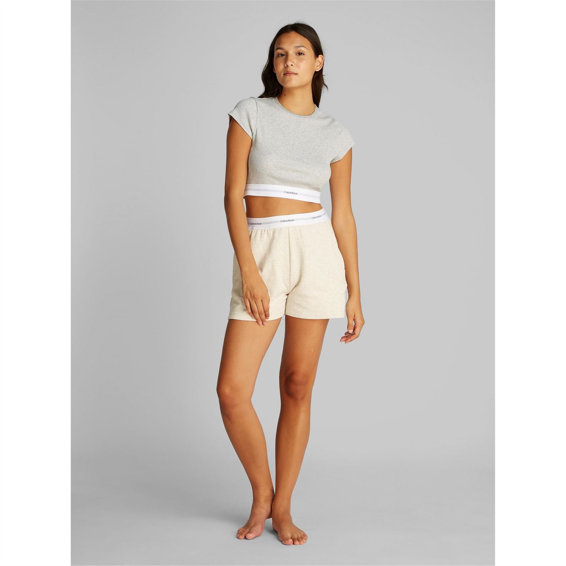 Calvin Klein Stretch Rib Crop T-Shirt