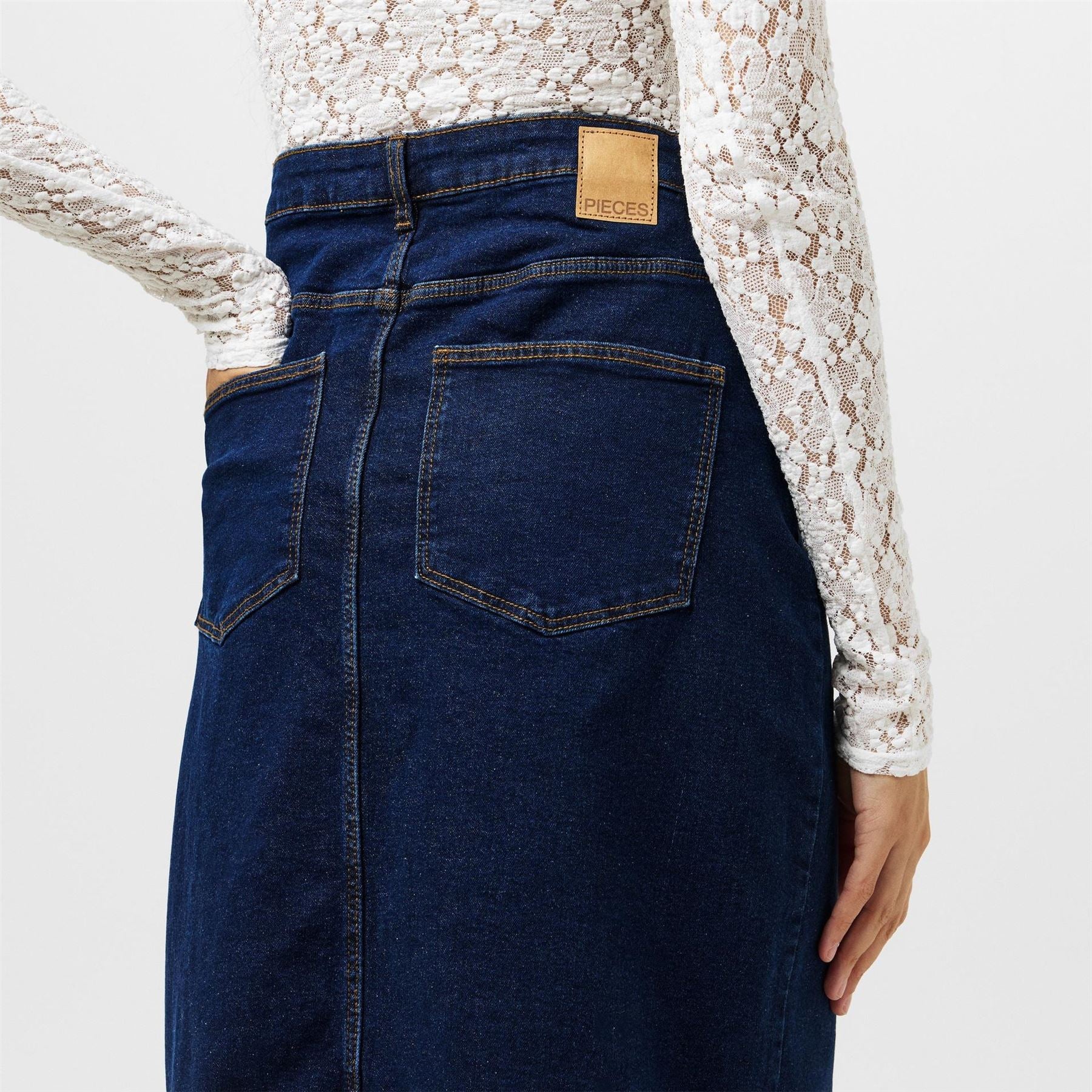 Pieces Skirt Fem Wov Midi Pencil Skirt