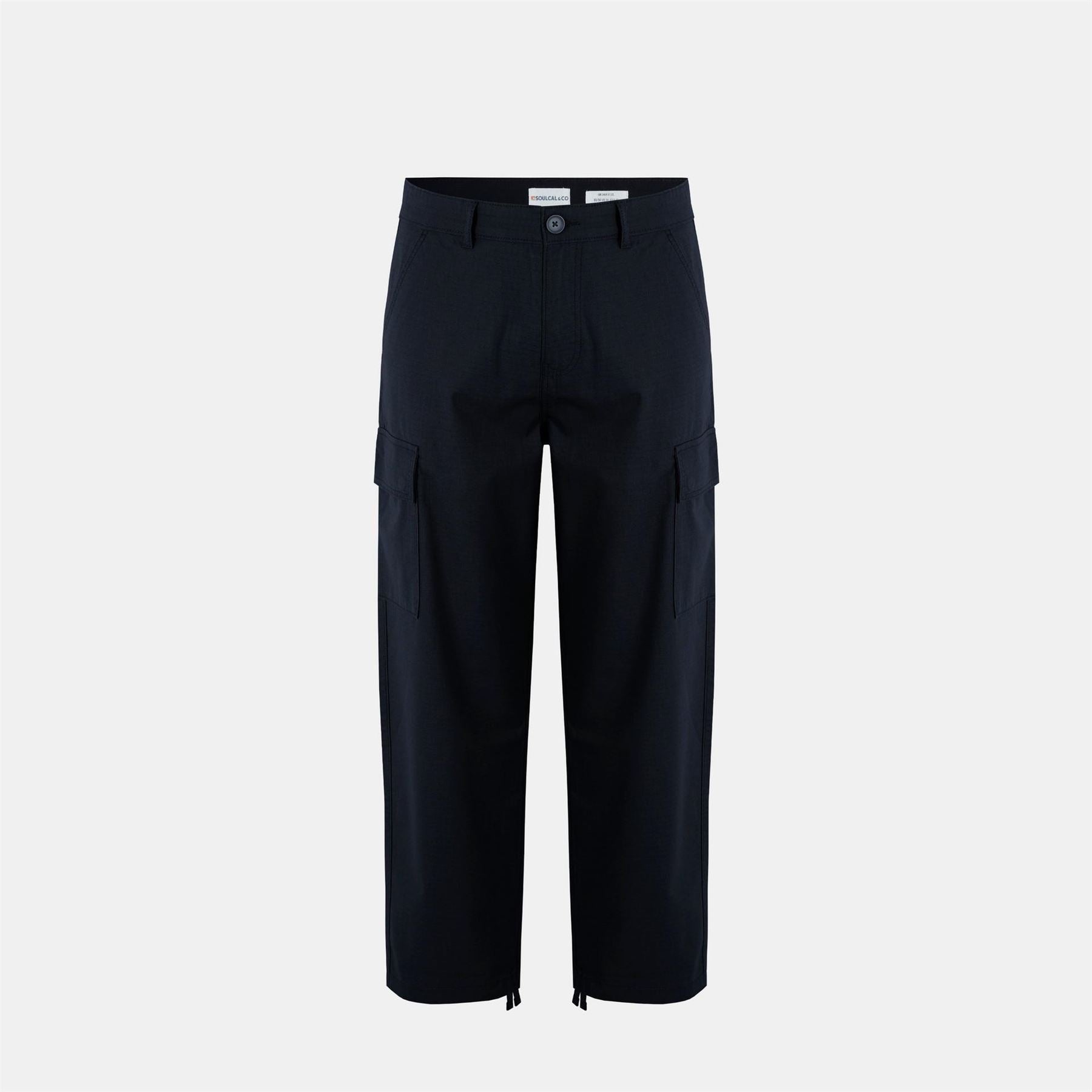 SoulCal Rip Solid Patterned Straight Cargo Trousers