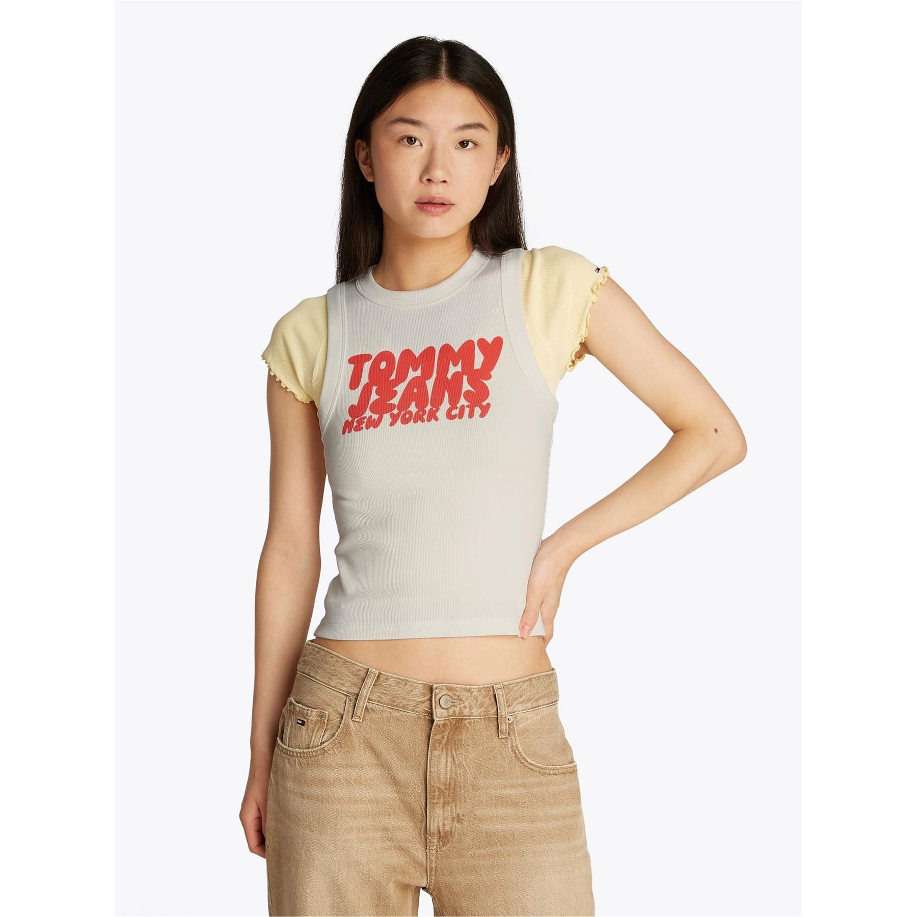 Tommy Jeans Slim Fit Lettering Bubble Tank