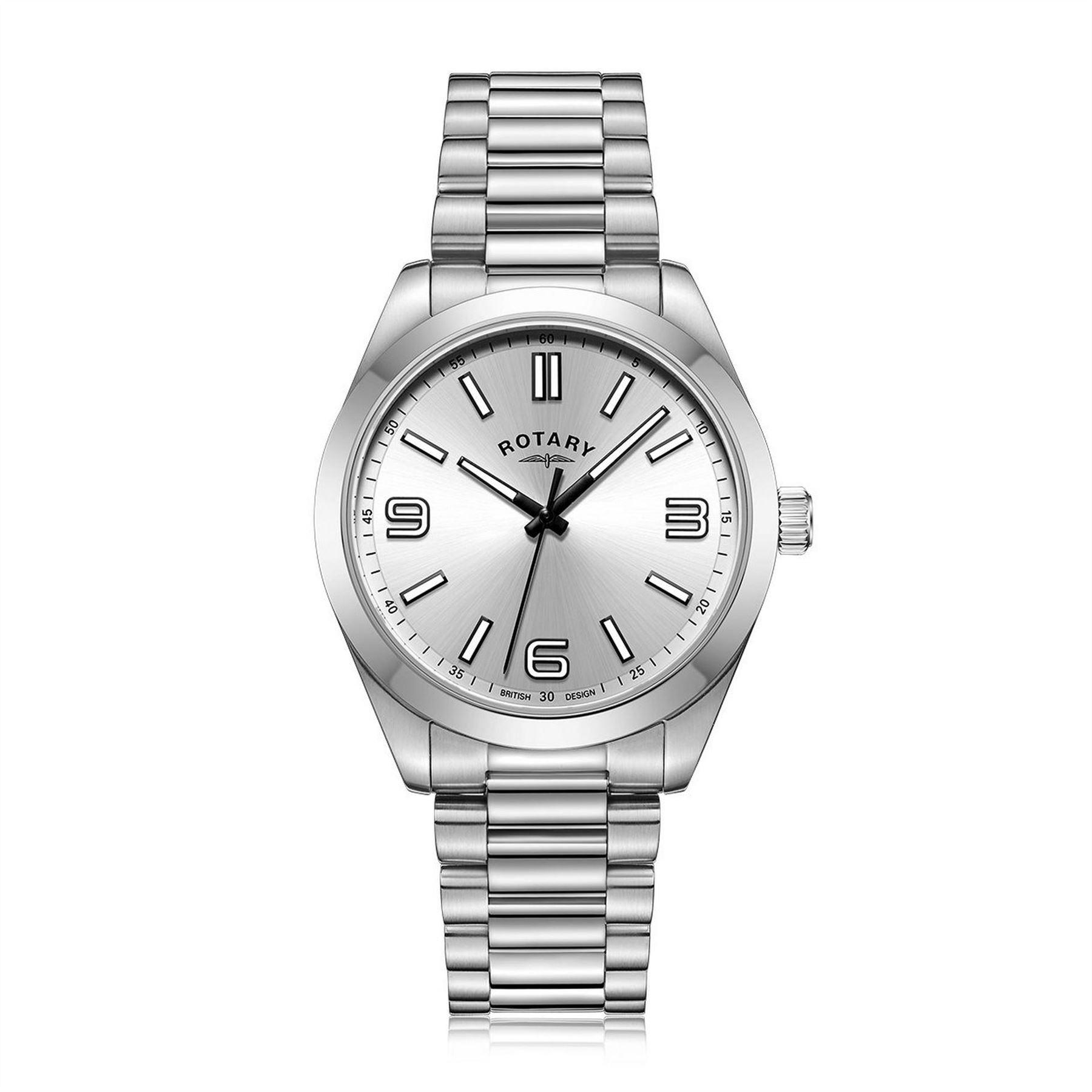 Rotary Analogue Steel Bracelet Strap Watch