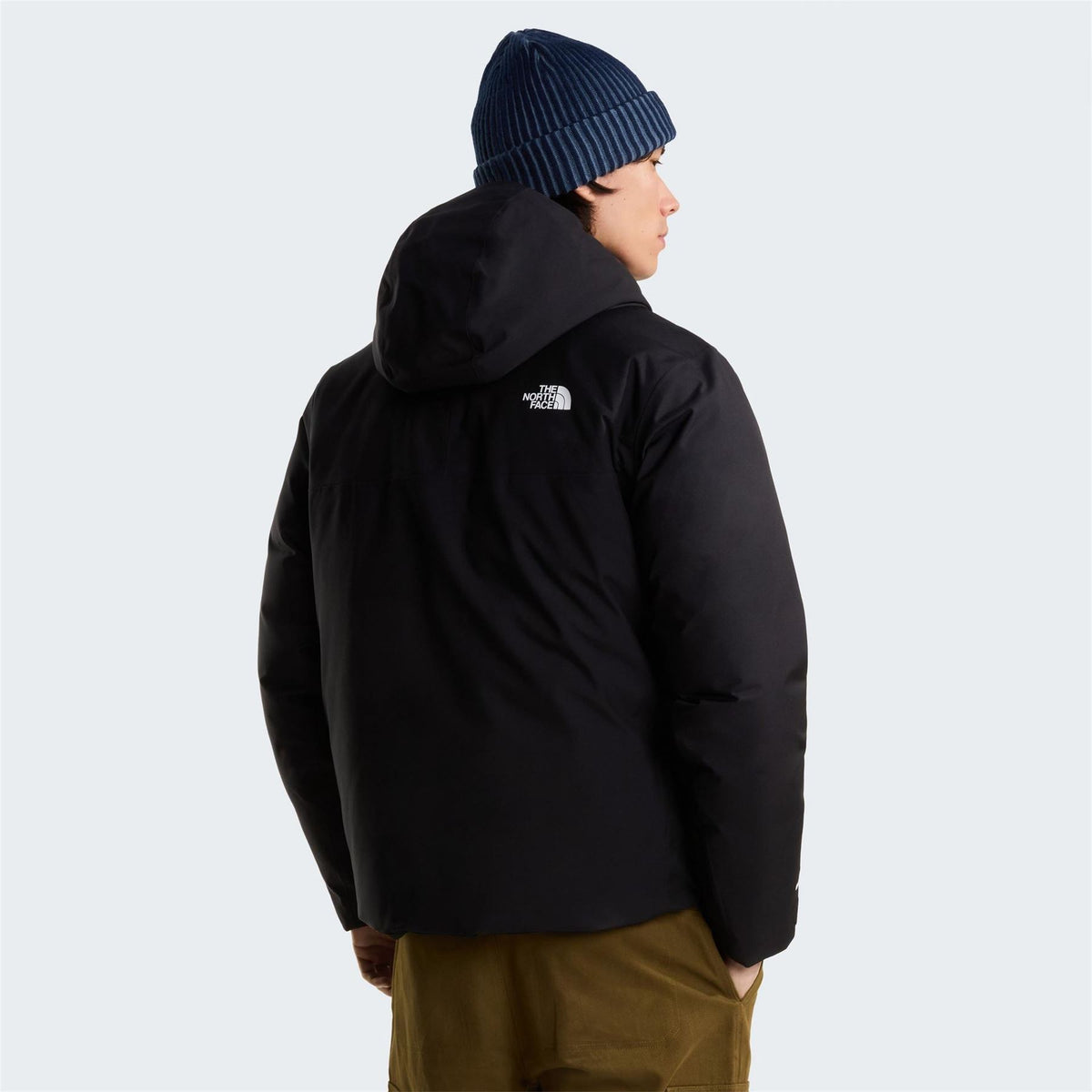 The North Face Mountain Range Solid Patterned Hooded Puffer Jacket with Zipped Pocket