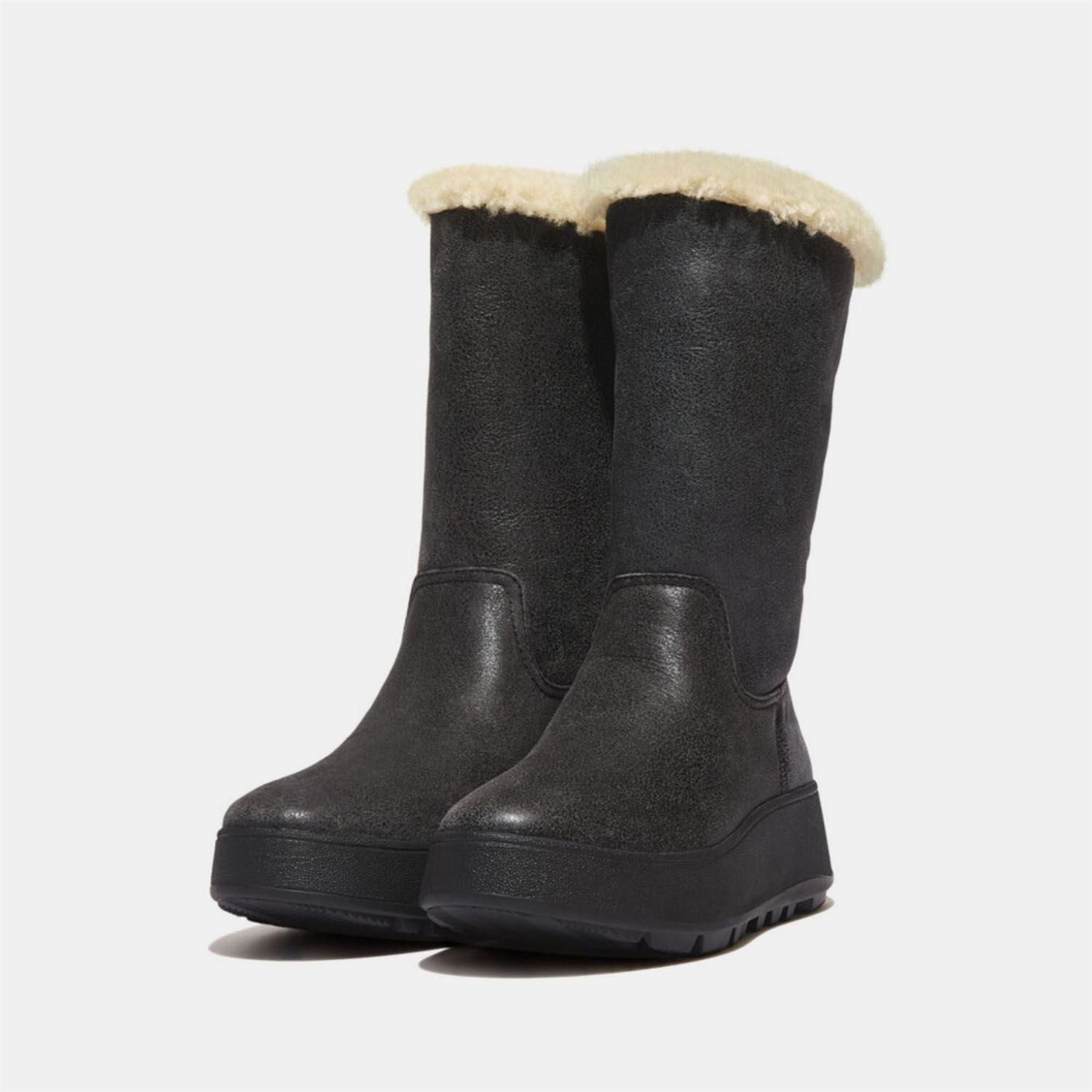 Fitflop Mode Shearling Flatform Boots