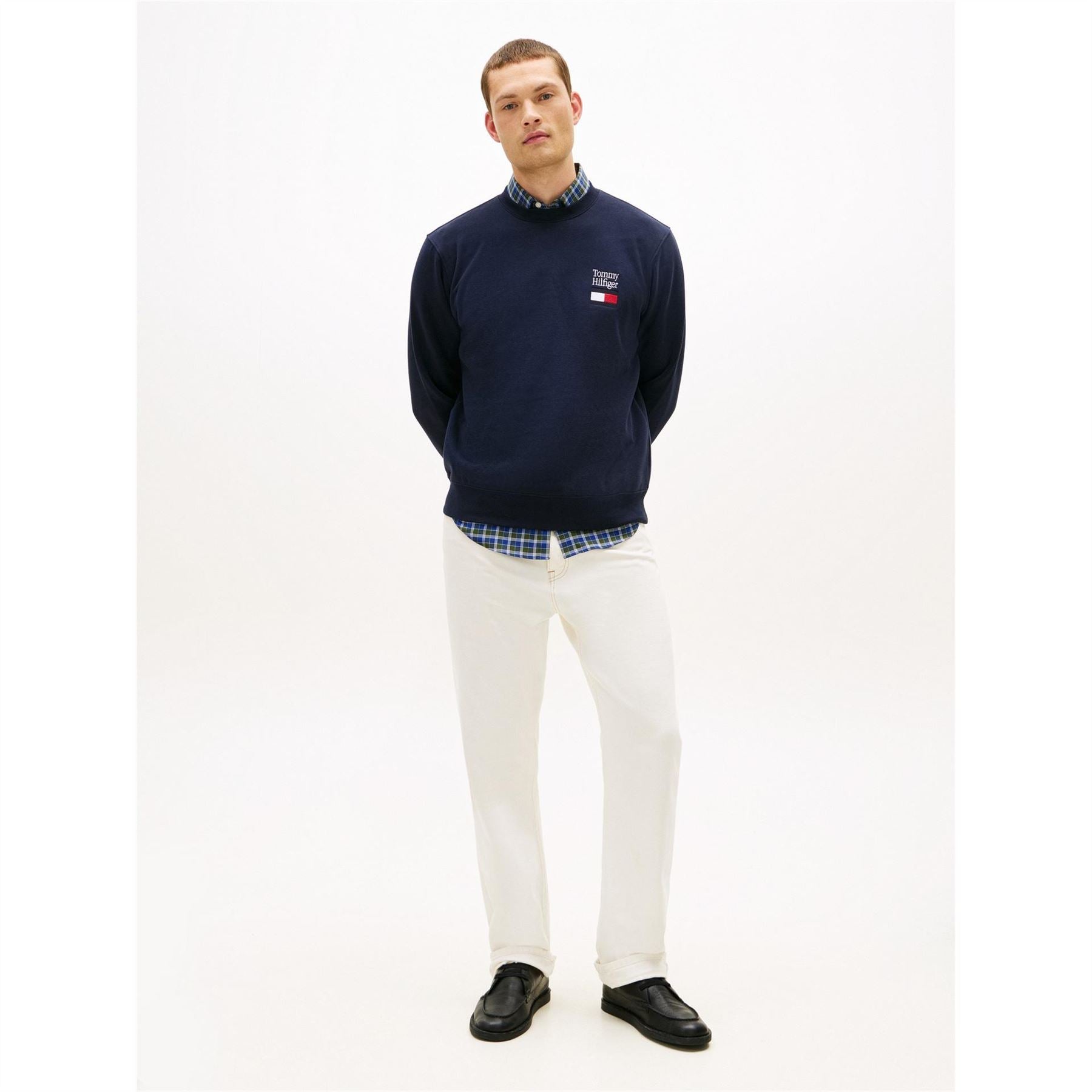 Tommy Hilfiger Embroidered Flag Crew Neck Long Sleeve Sweatshirt