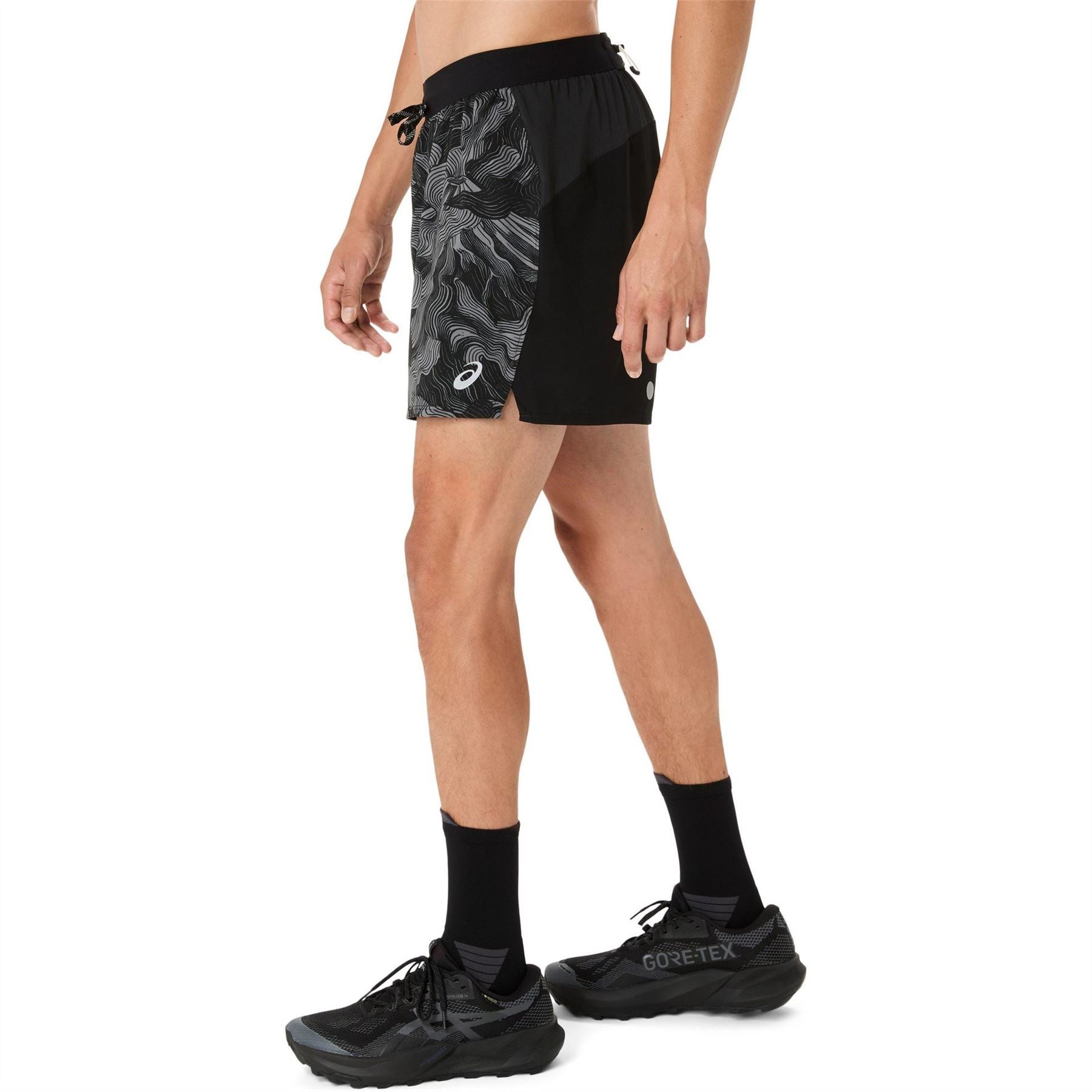 Asics Mens All Over Print 5in Short Running