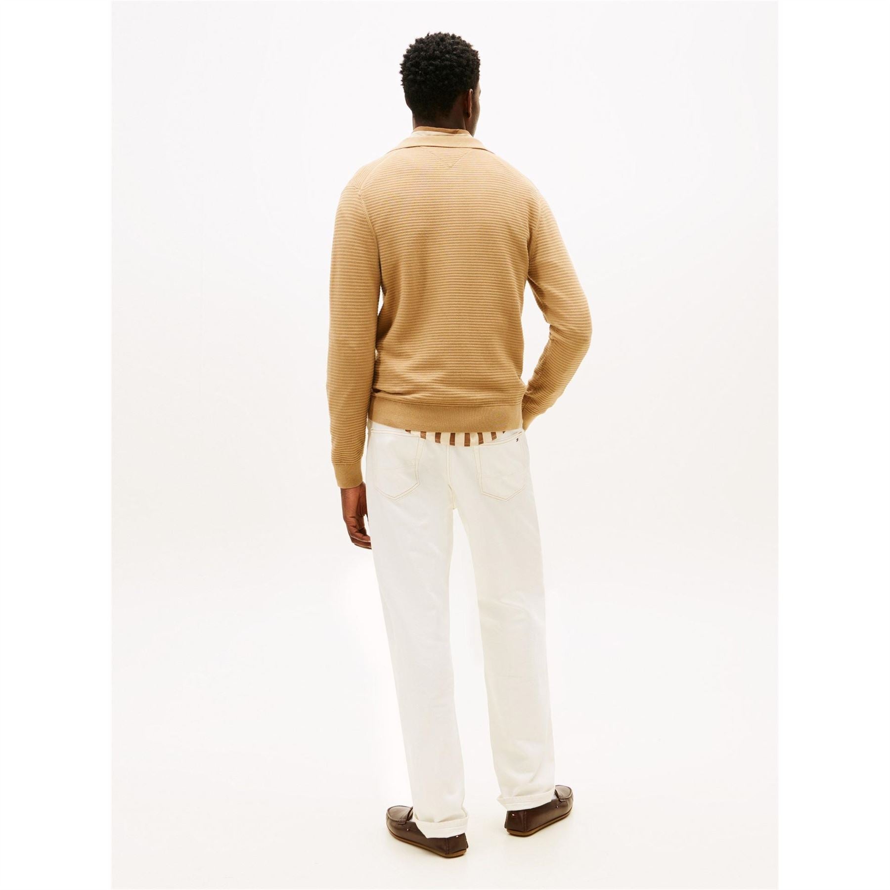 Tommy Hilfiger Textured Full Zipper Zipped Pocket Ribbed Cuff Jacket