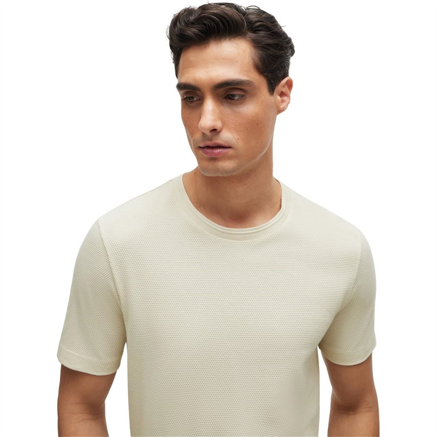 Boss Tiburt Bubble Structure Cotton Short Sleeve T-Shirt
