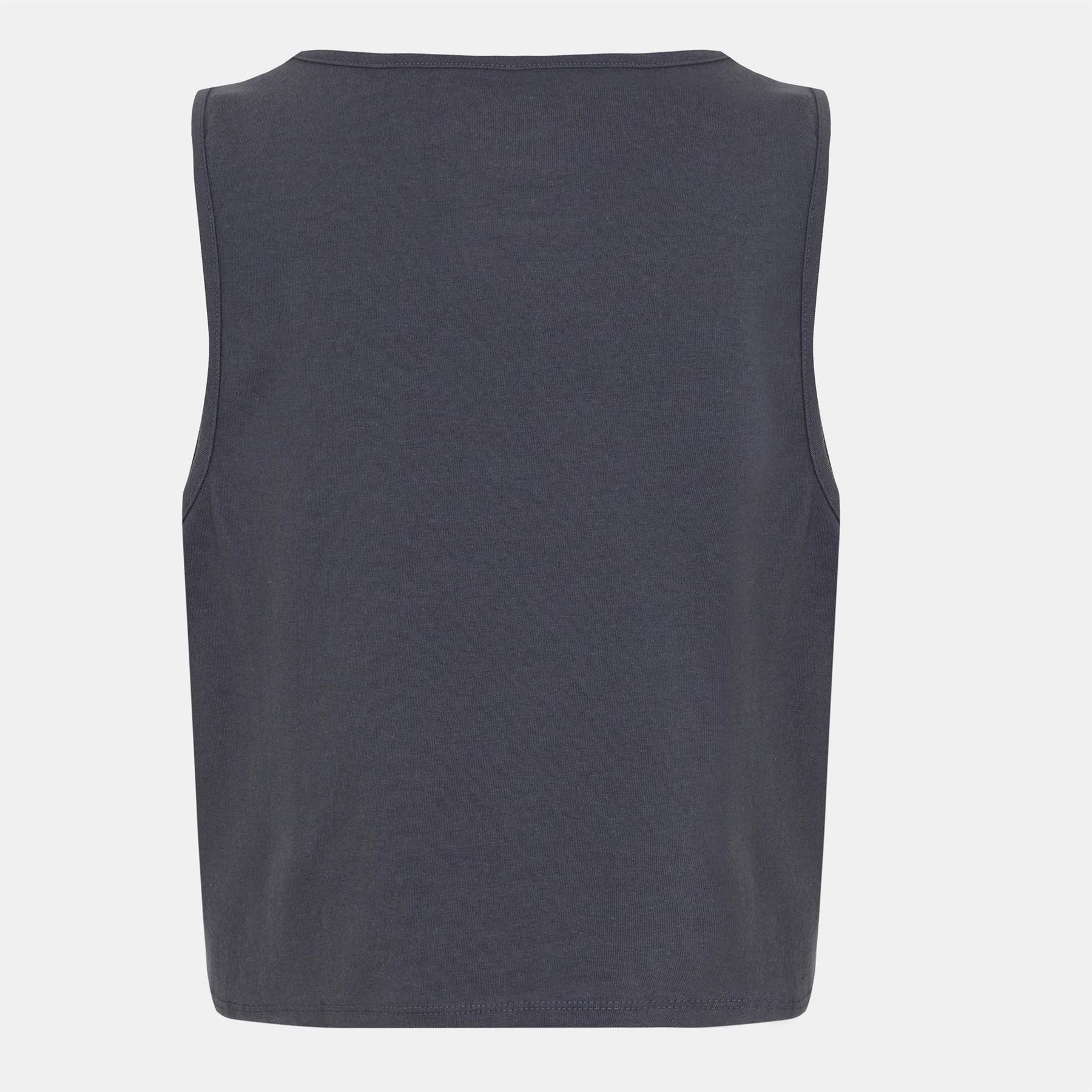 Vans Womens Fitted Crop Tank Asphalt Vest