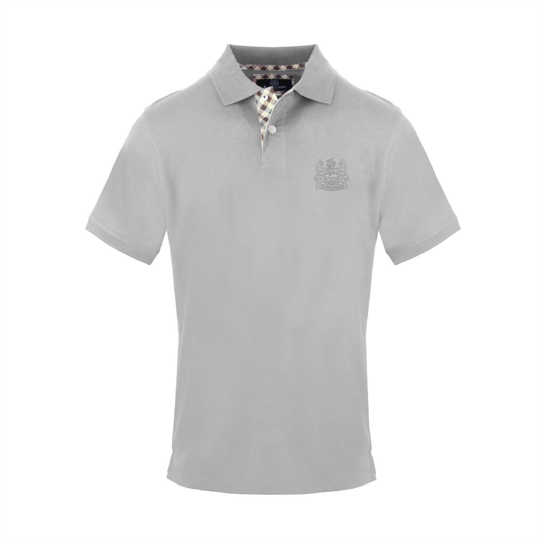 Aquascutum Embroidered Collared Neck Short Sleeve Polo Shirt