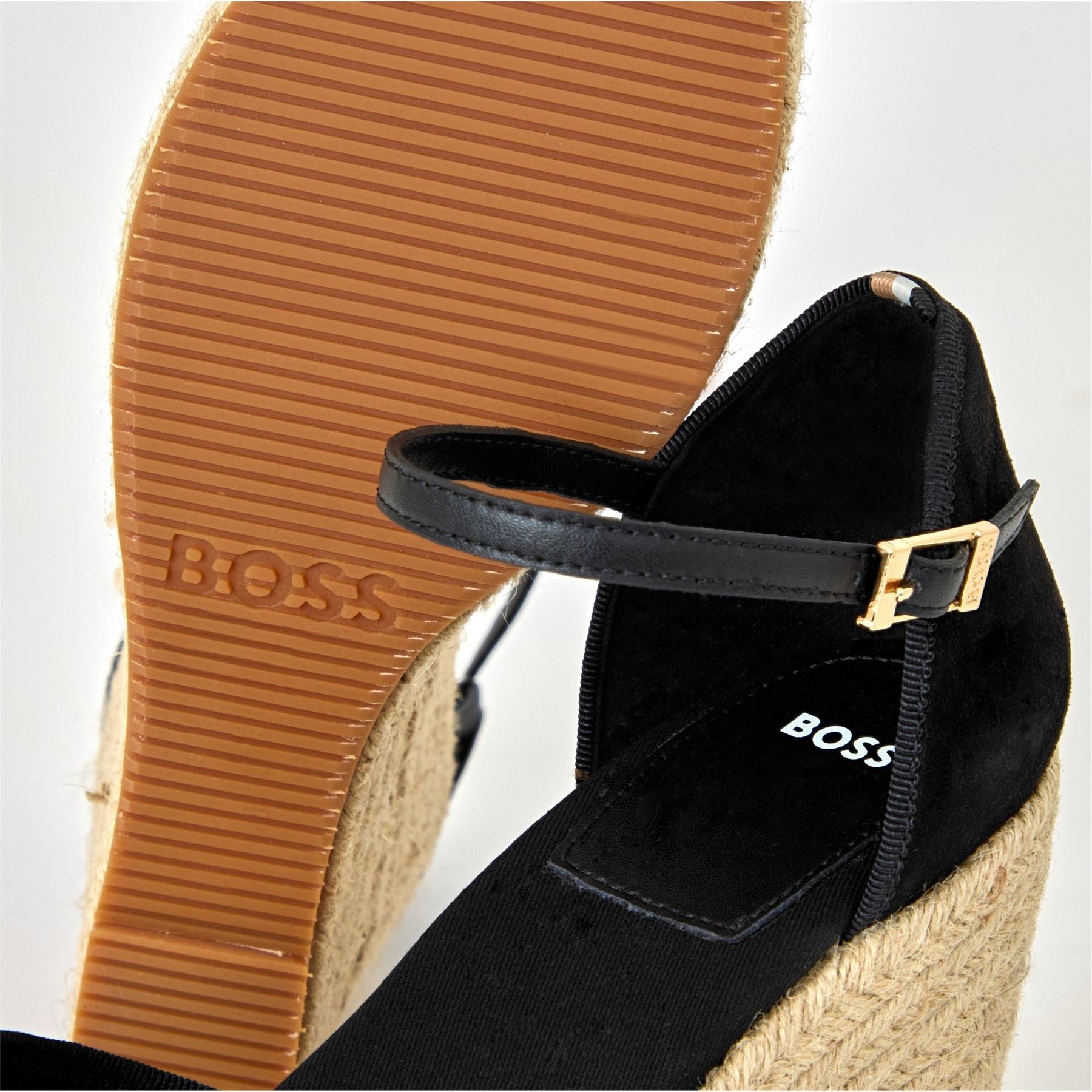 Boss Madeira Wedge High Heel Espadrille Sandals