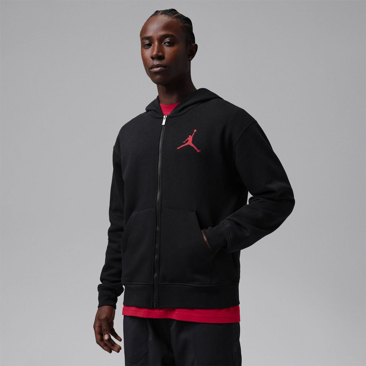 Air Jordan Relaxed Fit Warm Top with Kangaroo Pocket Hoodie