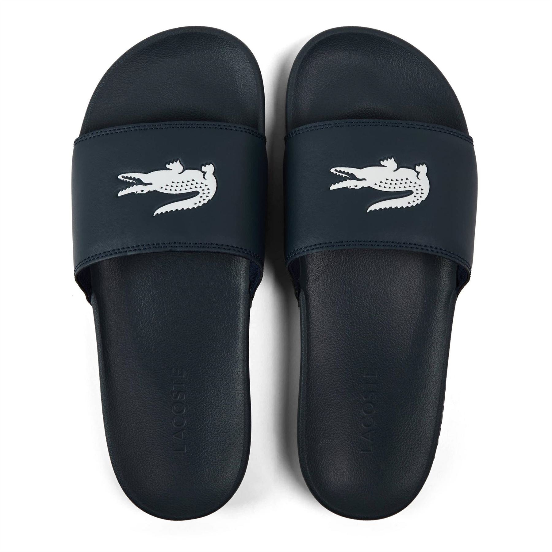 Lacoste Serve Crocodile Print Slide Mules