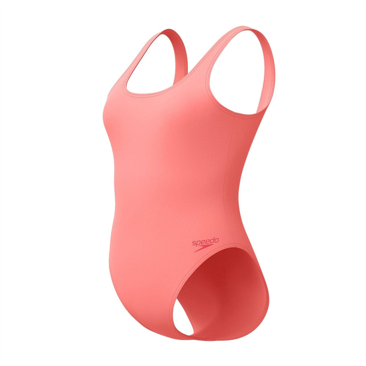 Speedo Textured Deep U Back High Leg One Piece Swimsuit