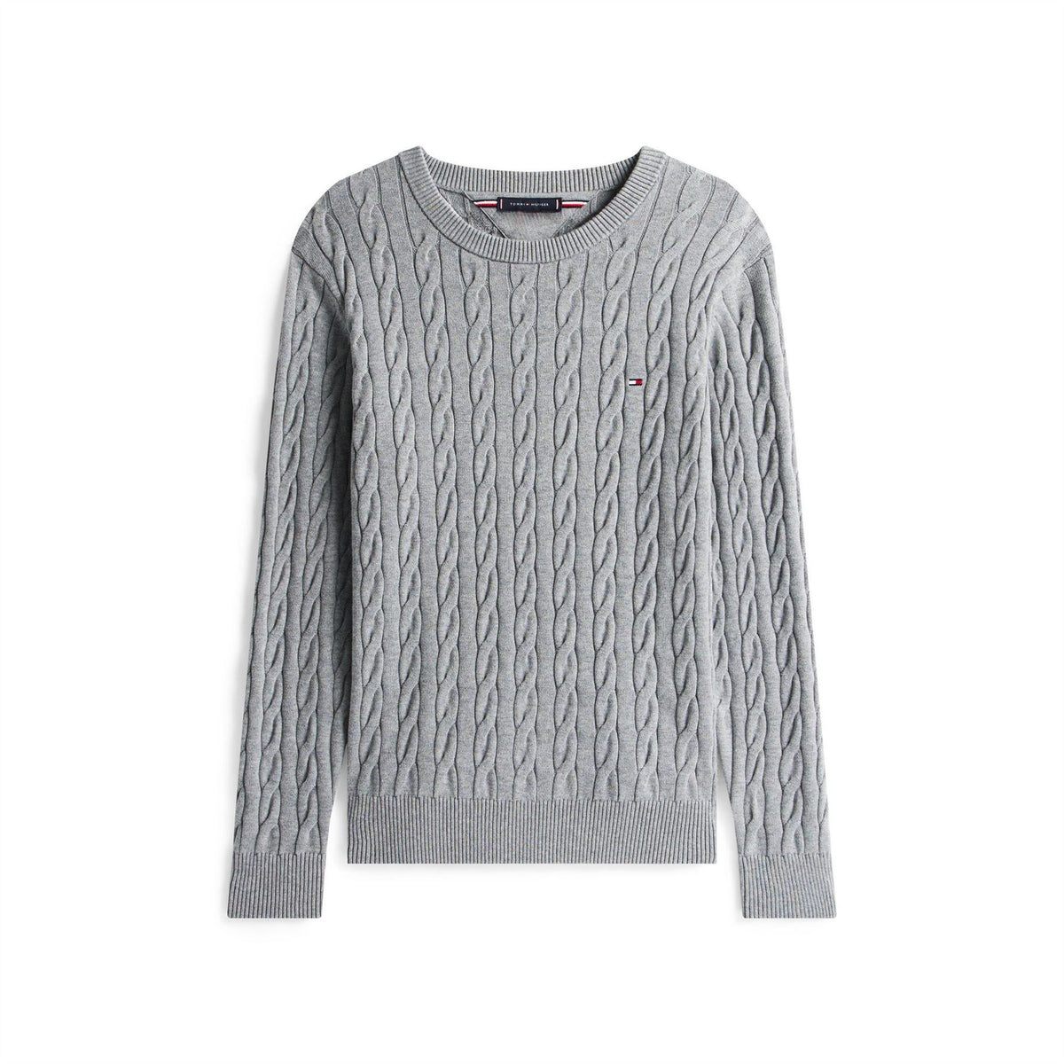Tommy Hilfiger Cable Knit Cotton Crew Neck Jumper