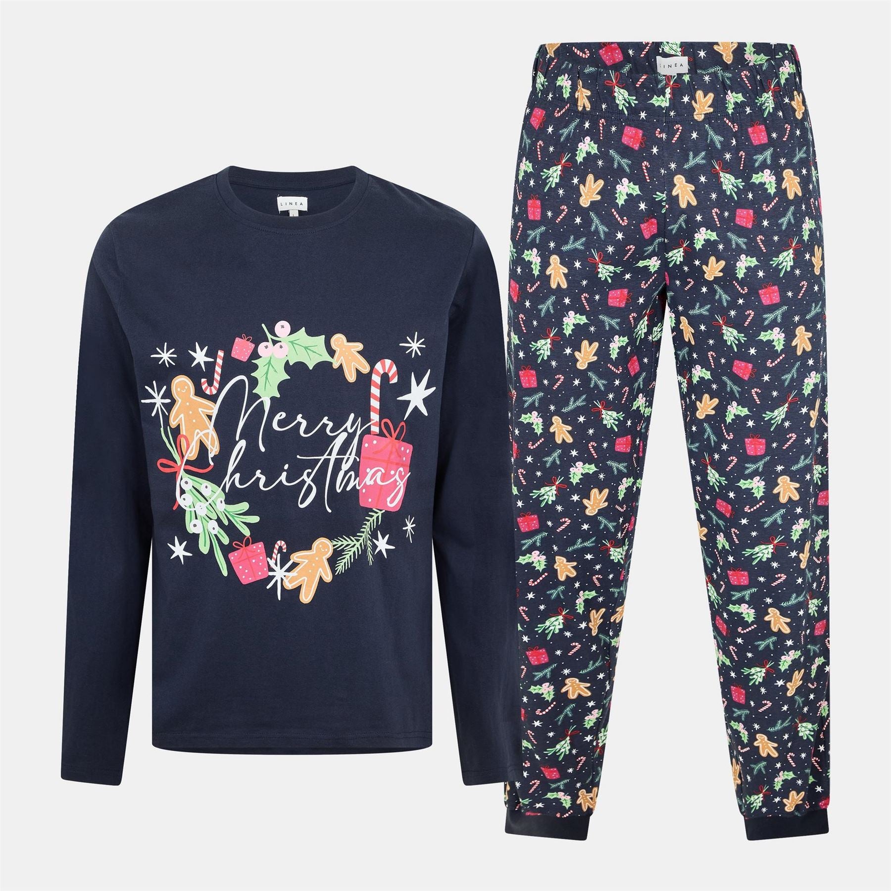 Linea Festive Gingerbread Pyjama Set
