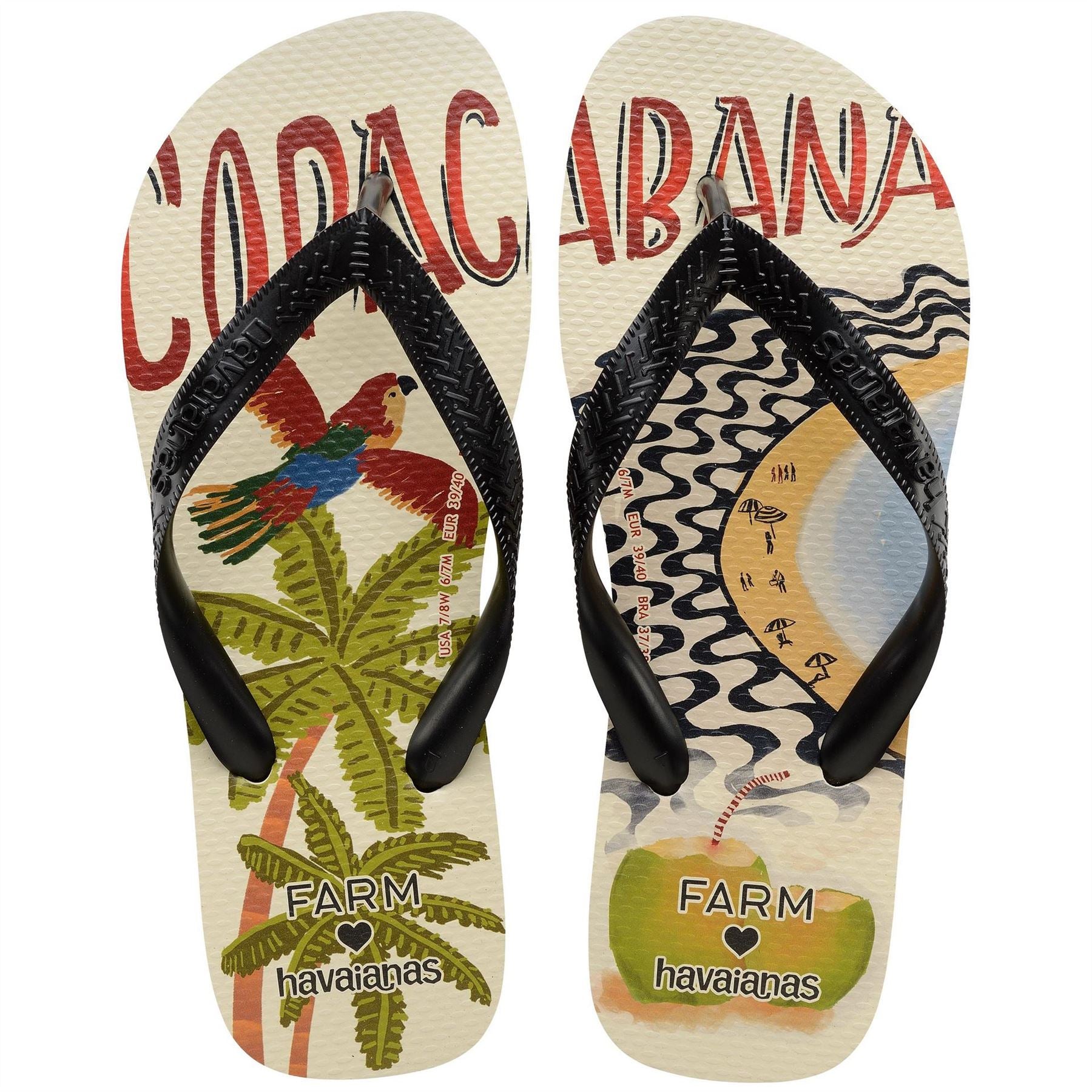 Havaianas Graphic Print Thong Toe Flip Flops