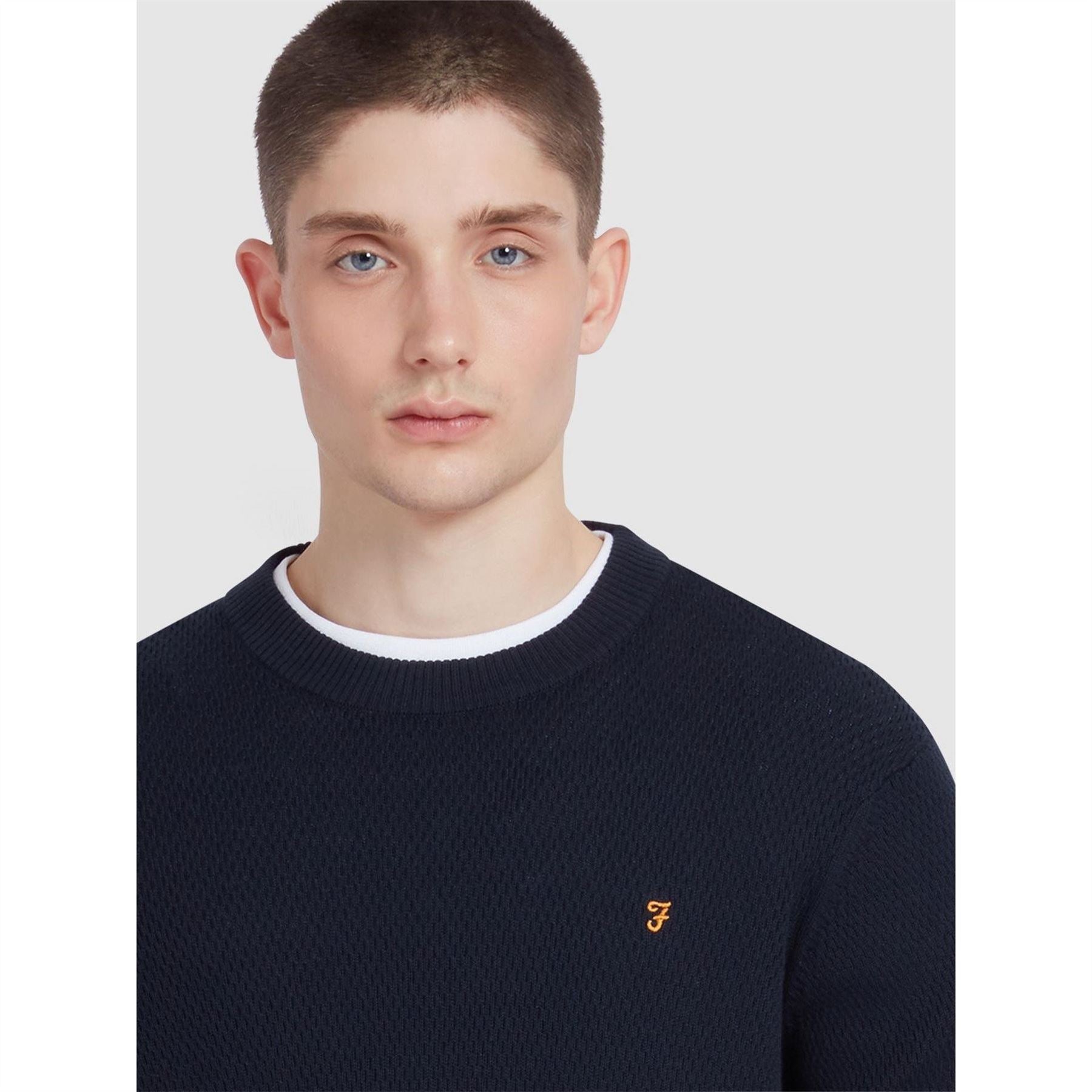 Farah Rainhill Crew Regular Fit Long Sleeve Sweater