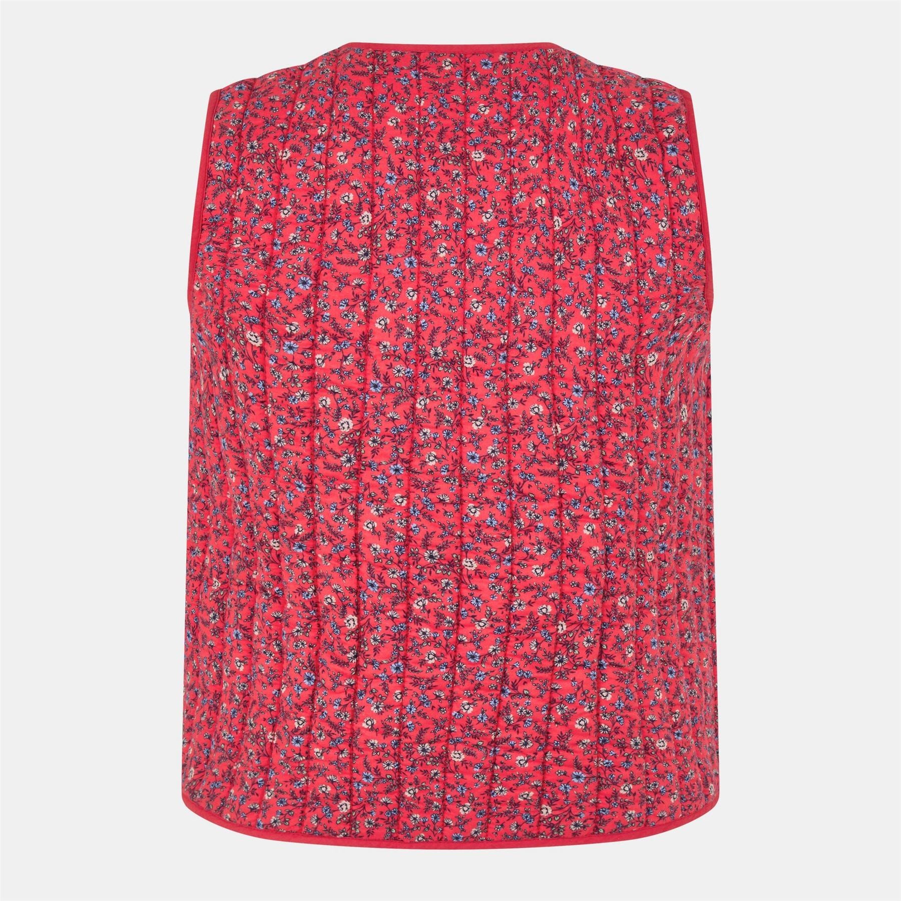 Nobodys Child Floral Patterned Tie Front Quilted Gilet