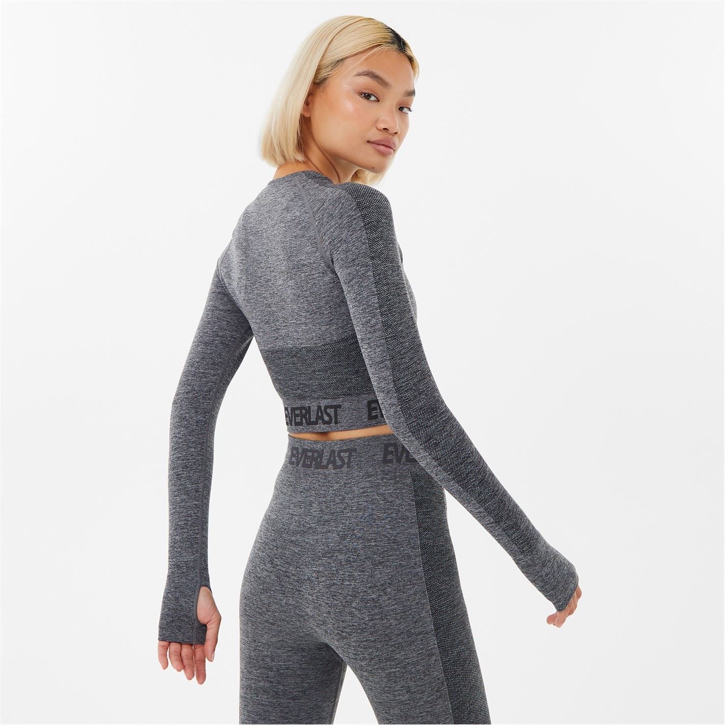 Everlast Womens Seamless Long Sleeve Crop Top