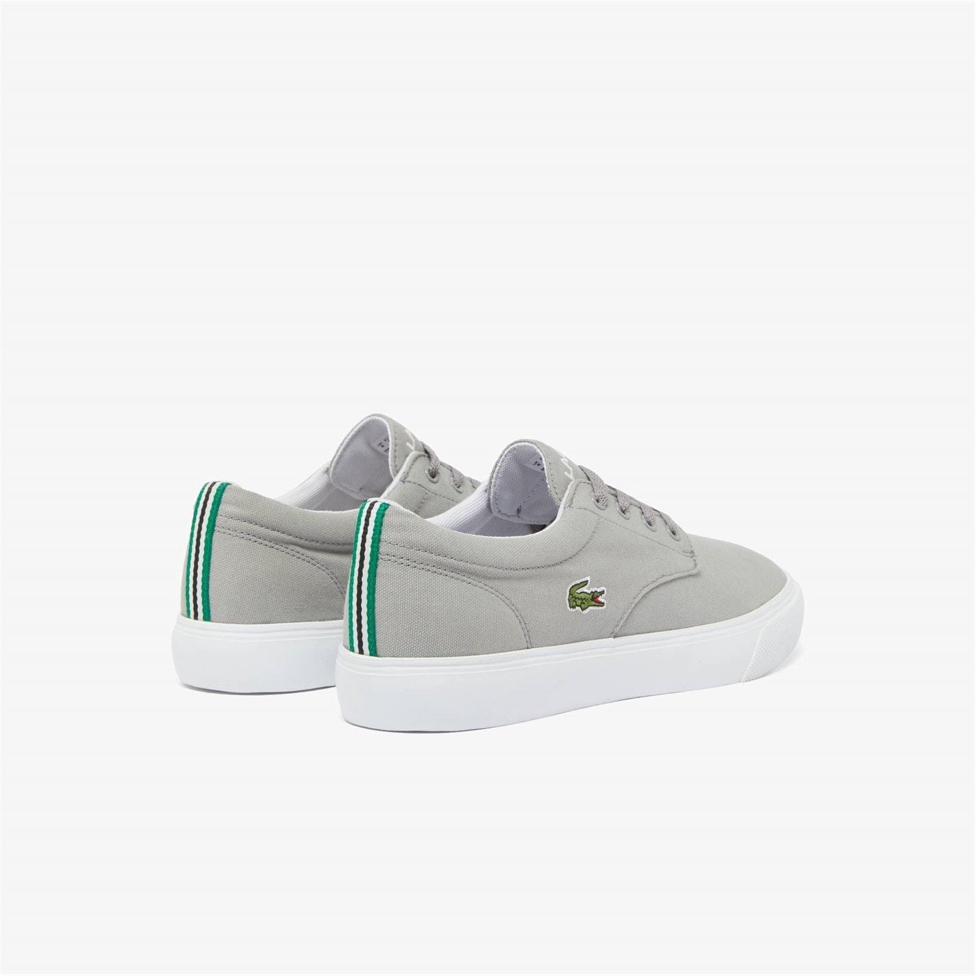 Lacoste Canvas Low Top Crocodile Print Trainers