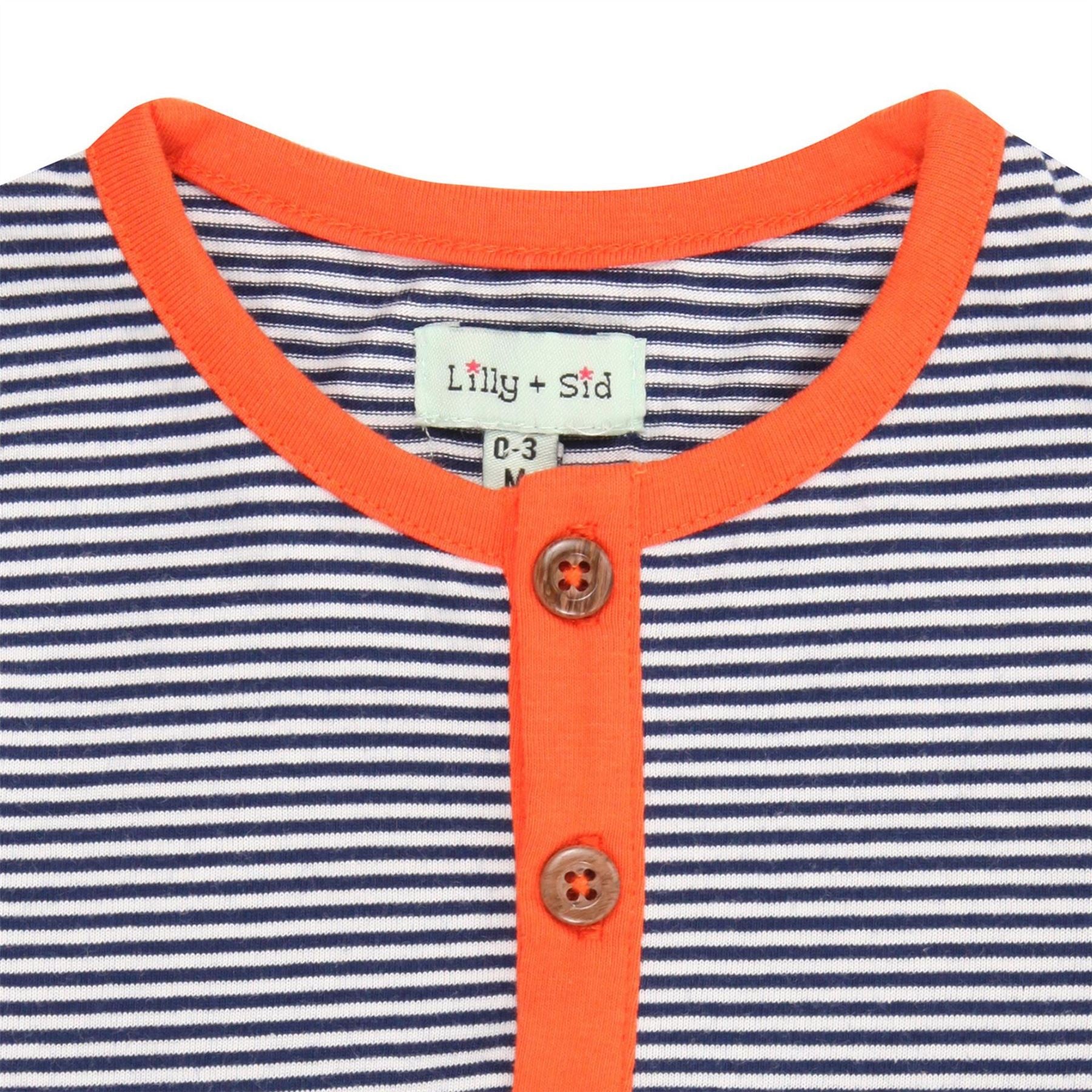 Lilly and Sid 2 Pack Regular Fit Henley Collar Top