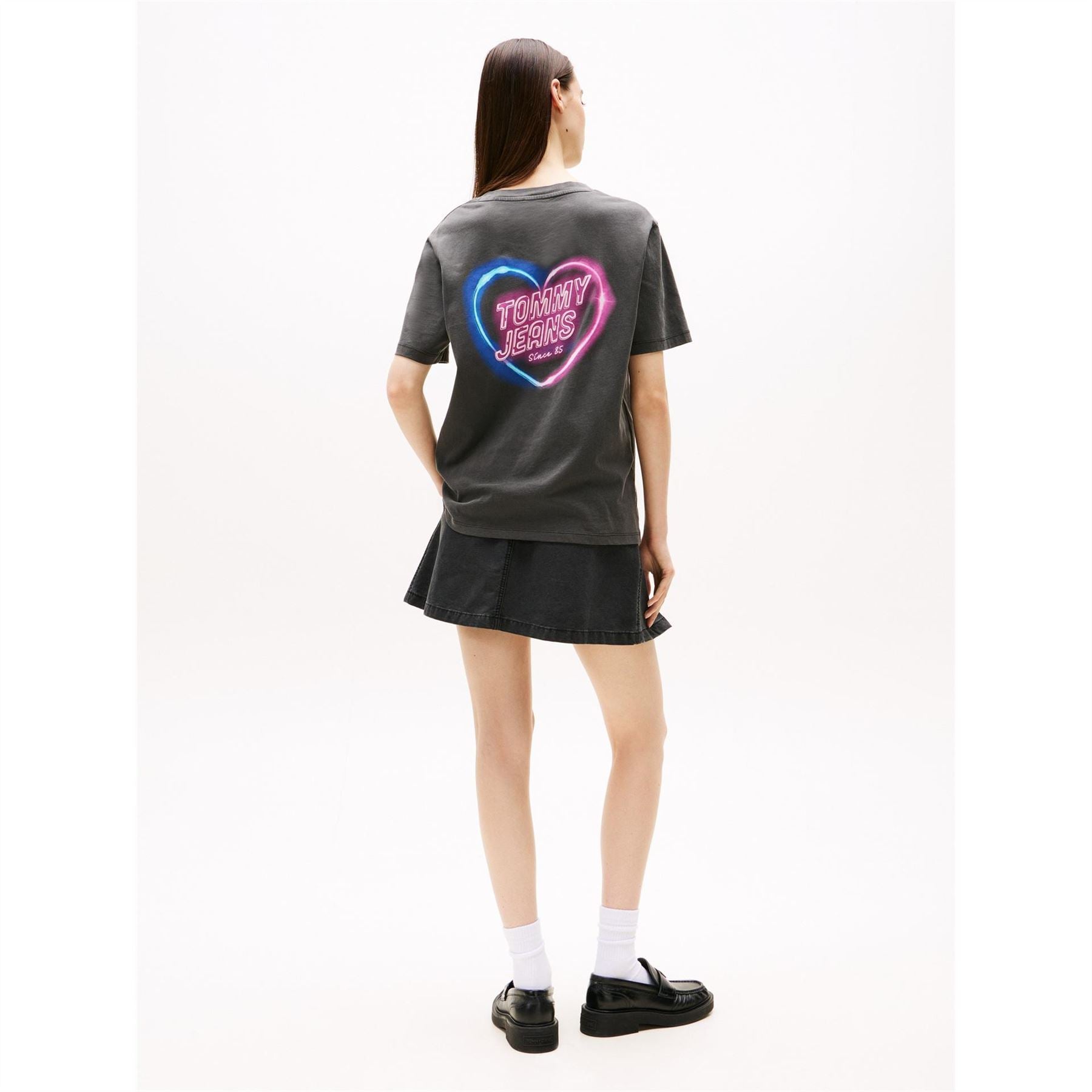 Tommy Jeans Neon Heart Regular Fit Short Sleeve T-Shirt