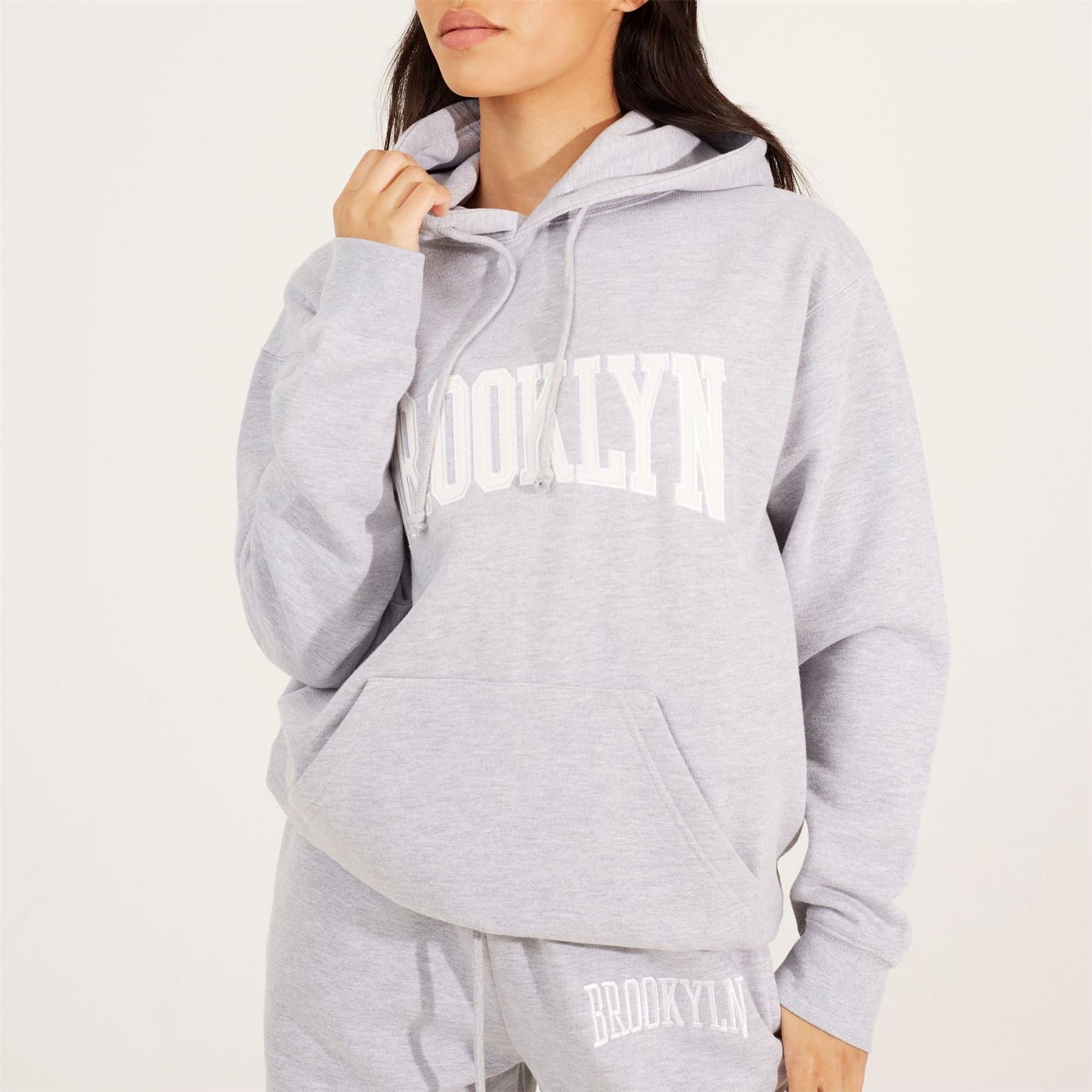 Brave Soul Womens Hooded Sweatshirt With Brooklyn Chest Print
