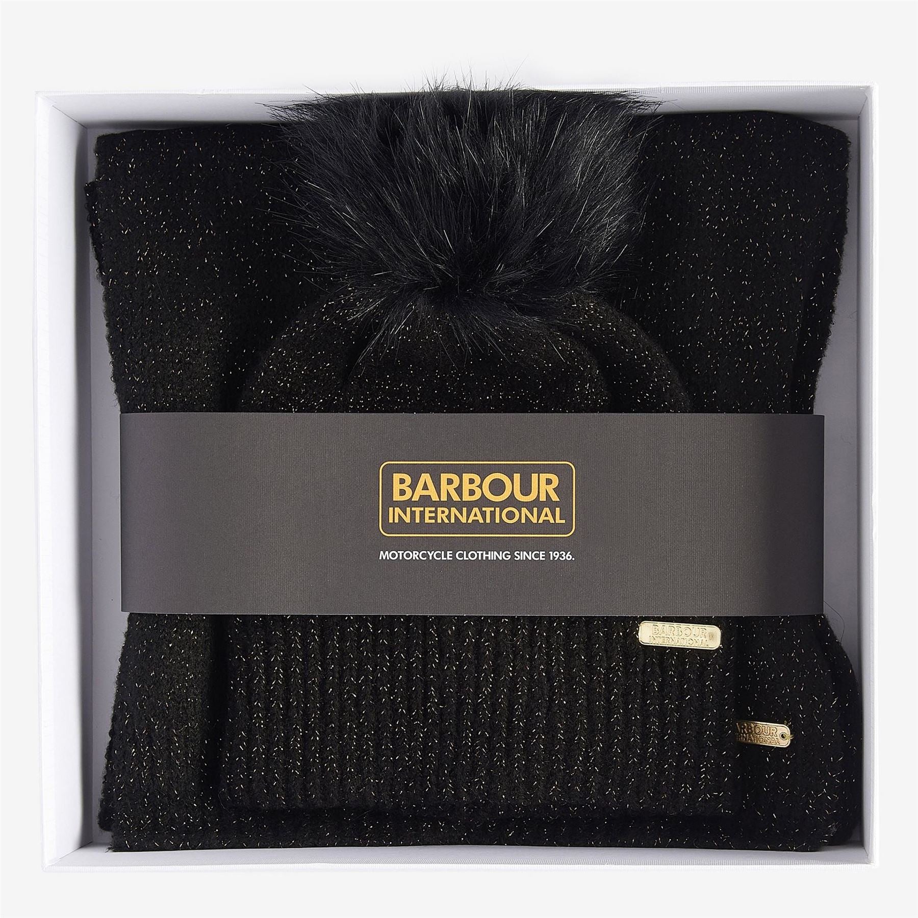 Barbour International Beanie  And  Scarf Gift Set