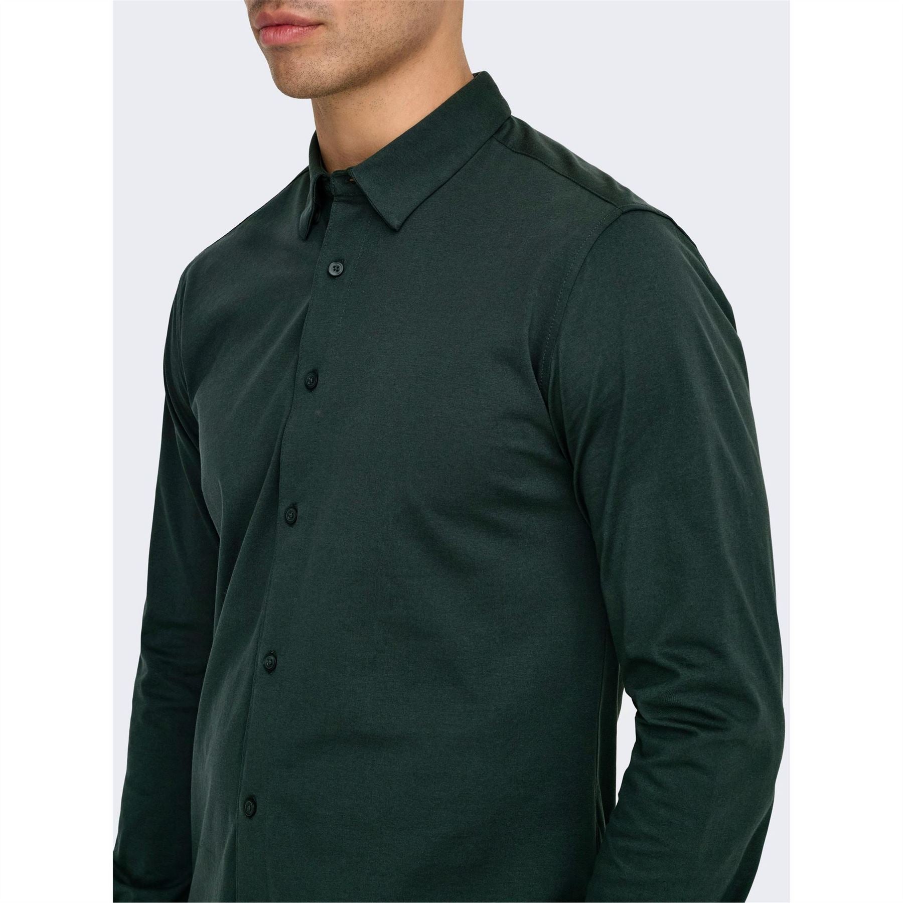 Only Regular Fit Long Sleeve Point Collar Shirt