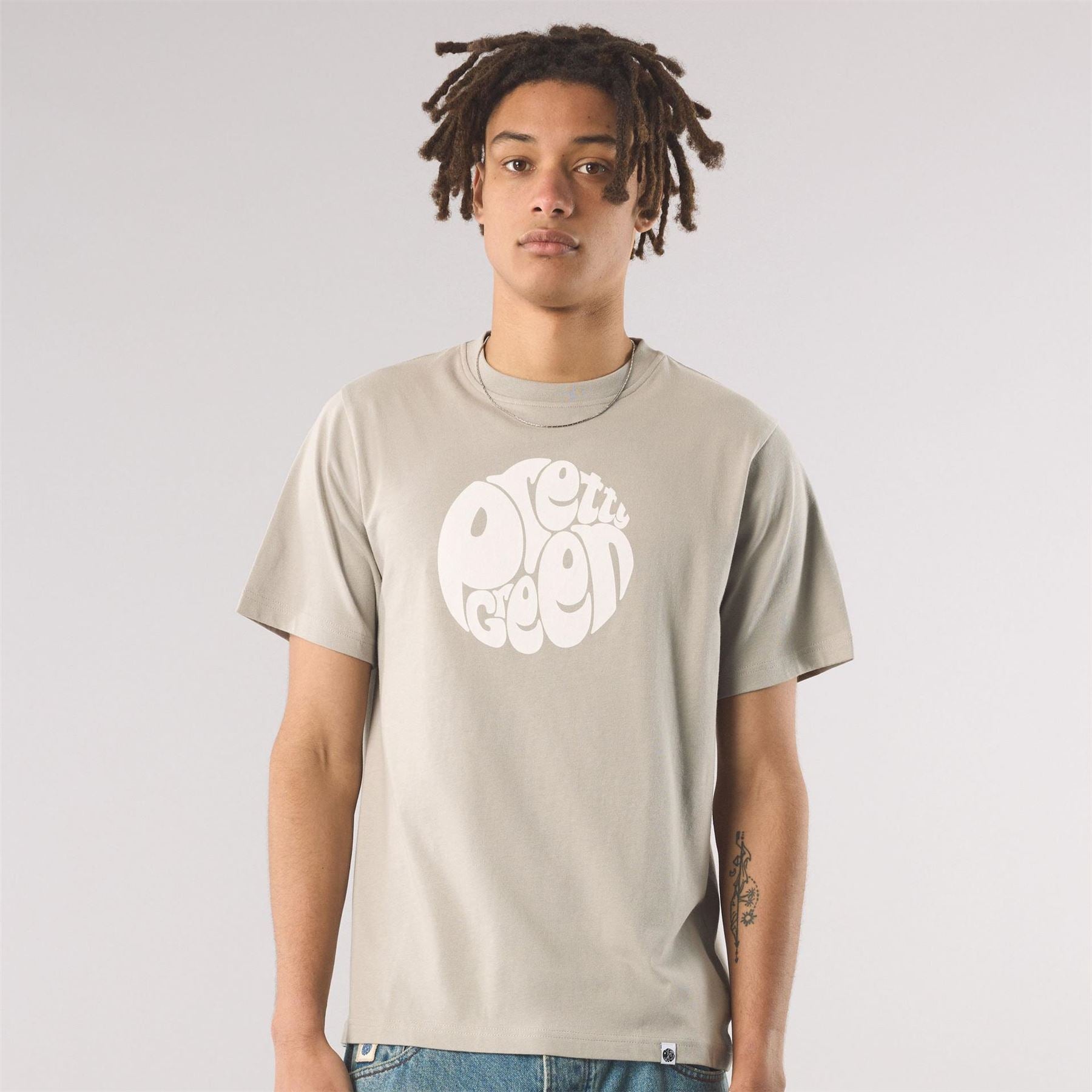 Pretty Green Logo Print Crew Neck Short Sleeve T-Shirt