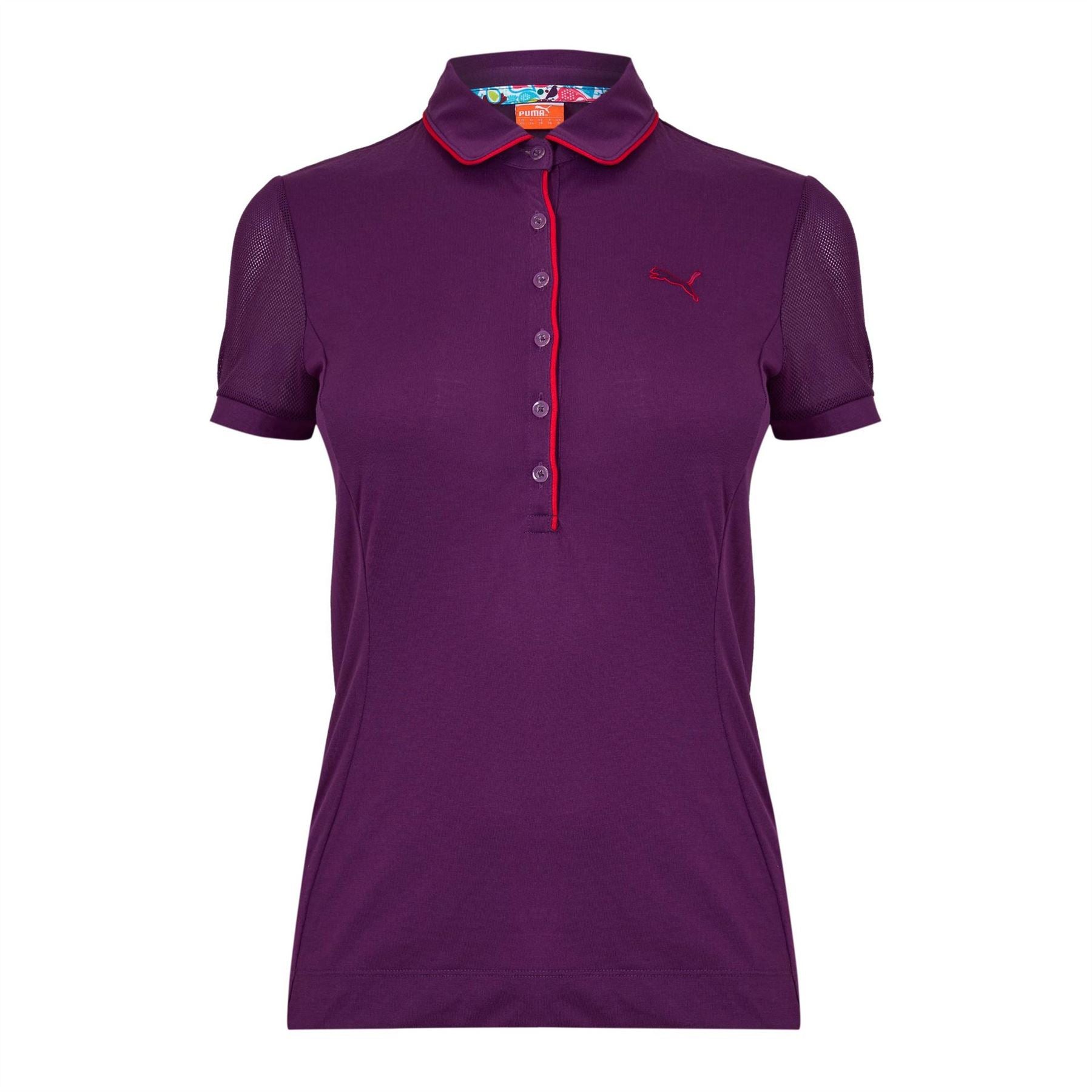 Puma Womens Golf Novely Sleeve Polo