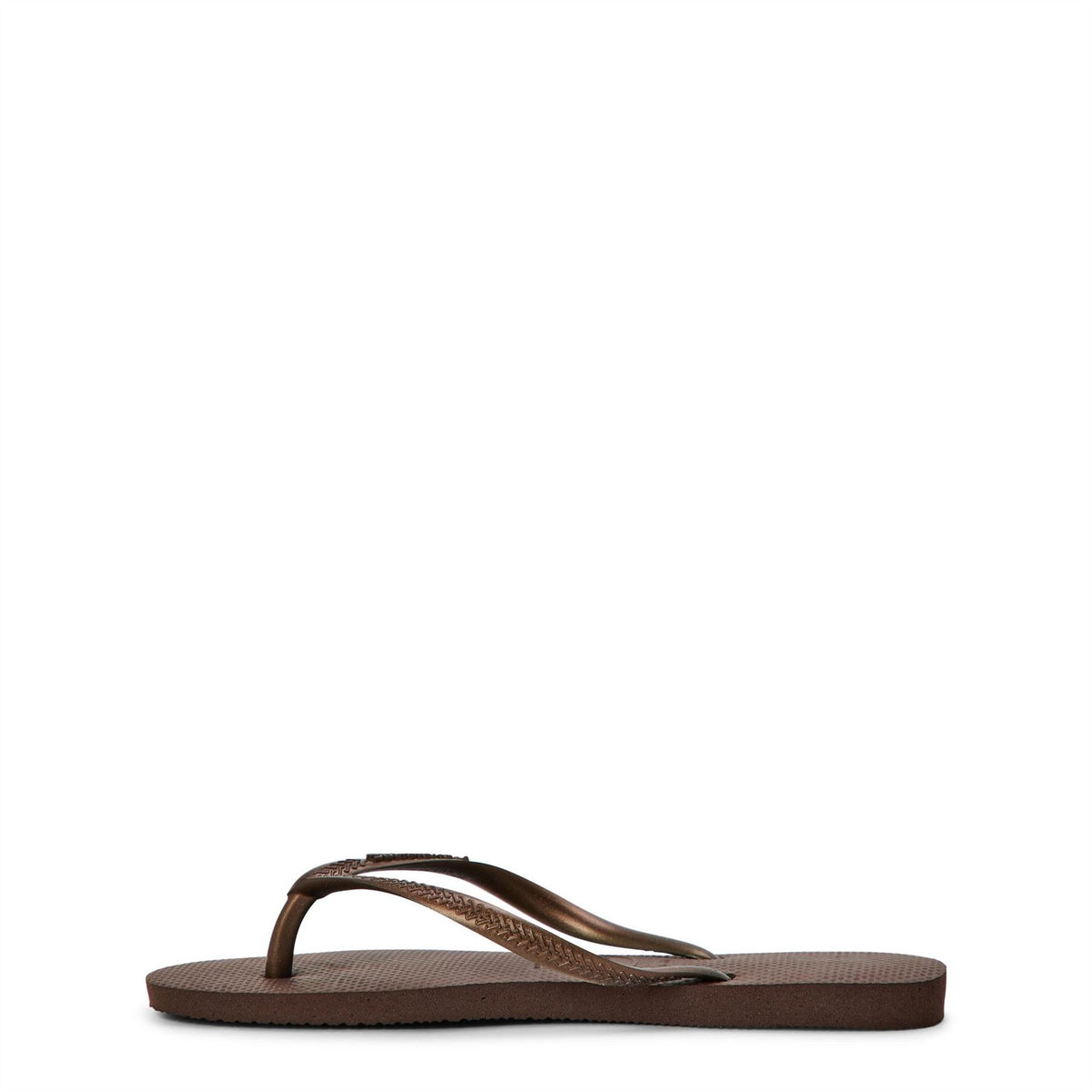 Havaianas Slim Dark Brown Metal Flip Flops