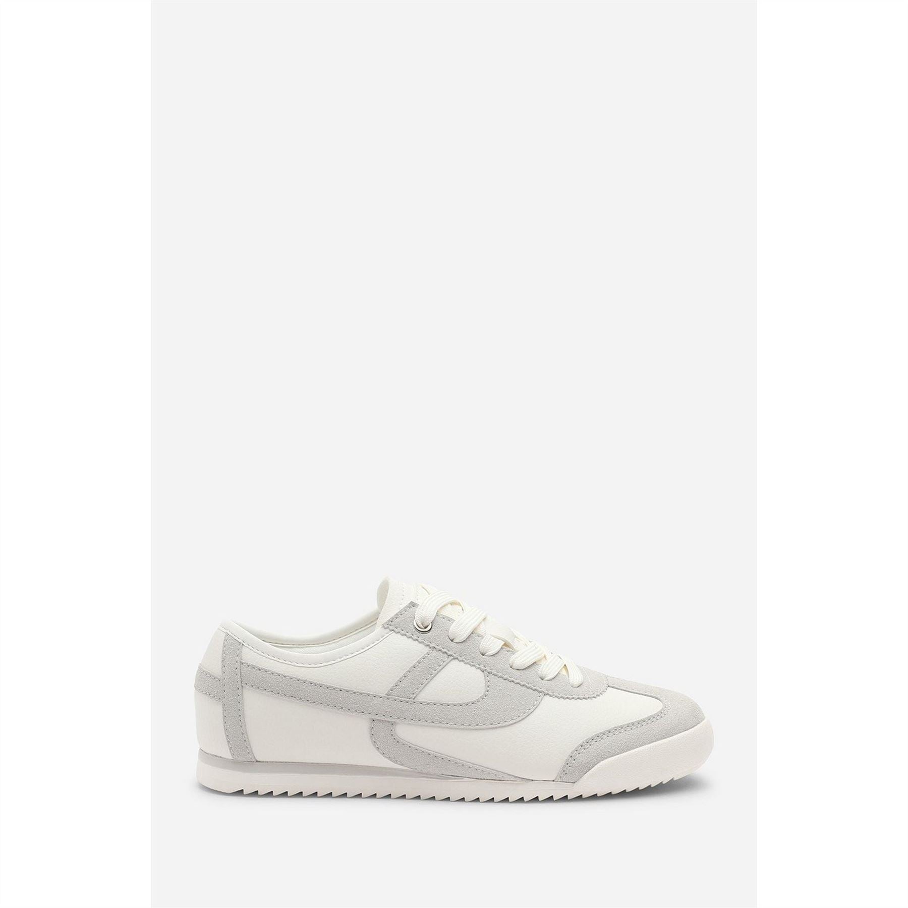 Wheres That From Court Lace Up Trainer With Stripe Detail