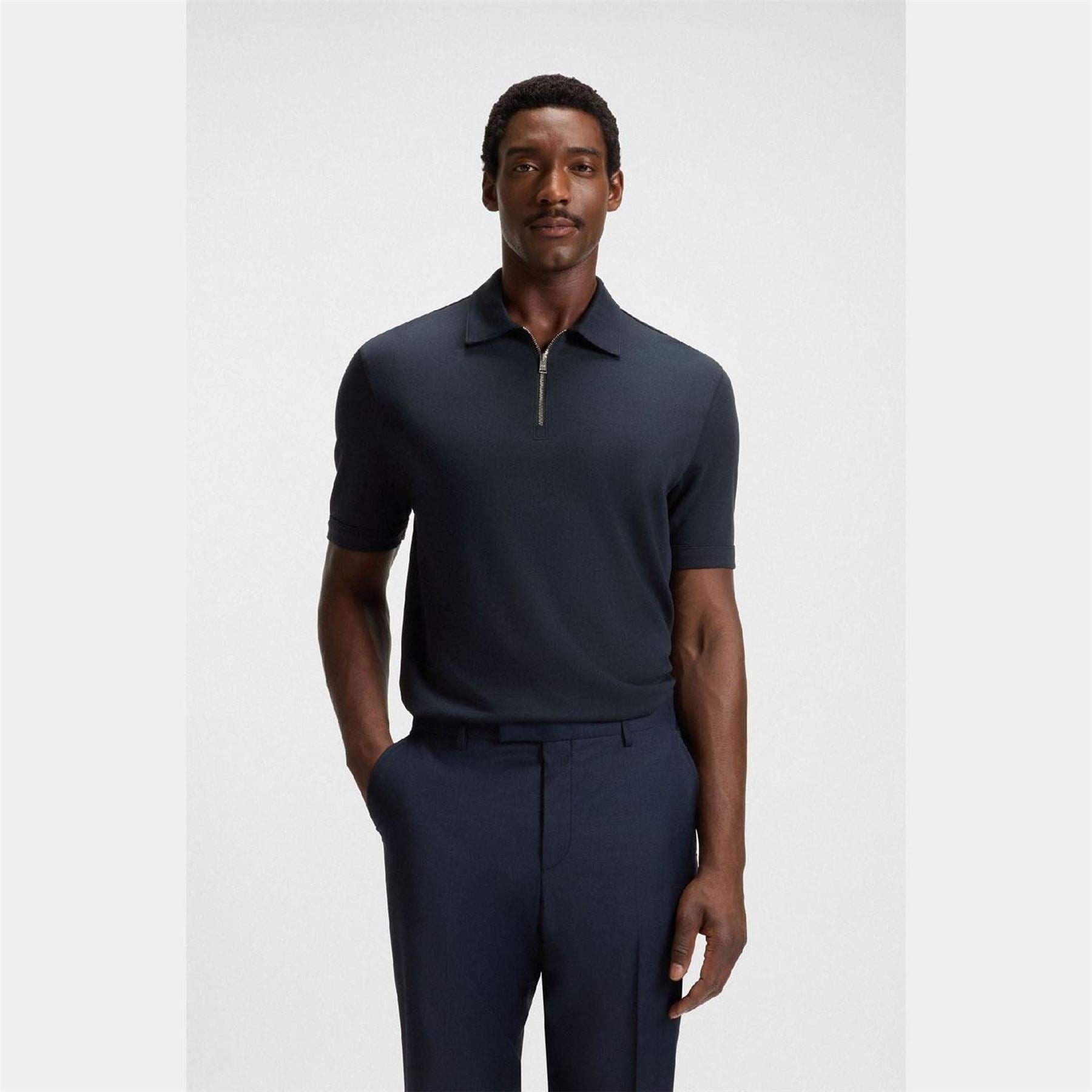 Boss Paras 57 Zip Neck Polo Shirt