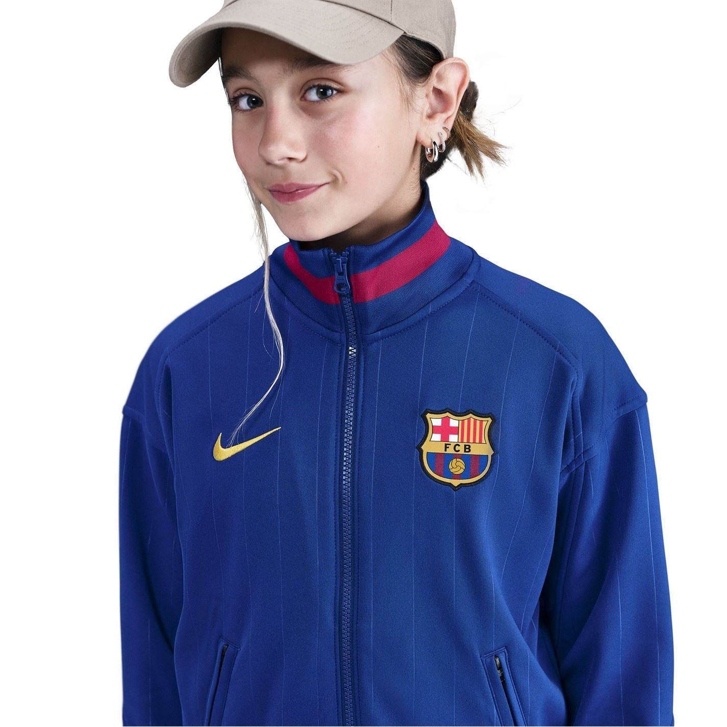 Nike Barcelona Home Anthem Jacket Juniors