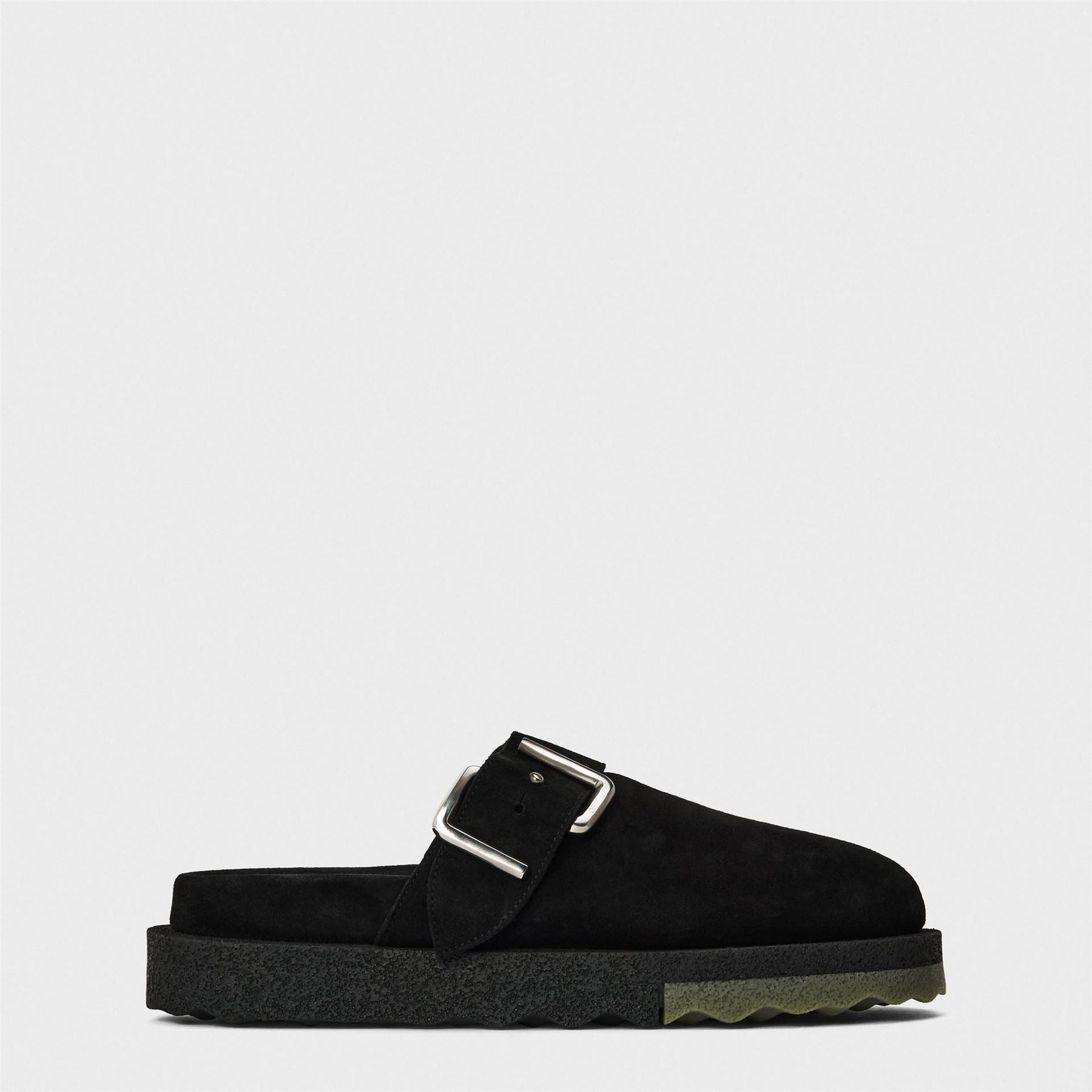 Off White Block Heel Closed Toe Shuv Clogs