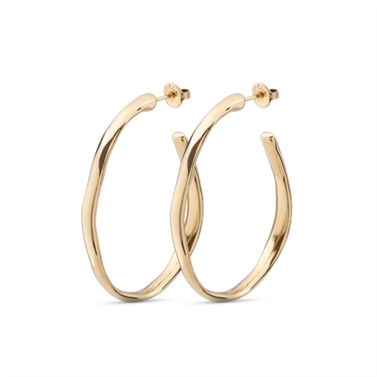 UNOde50 18k Gold Plated Hoop Earrings
