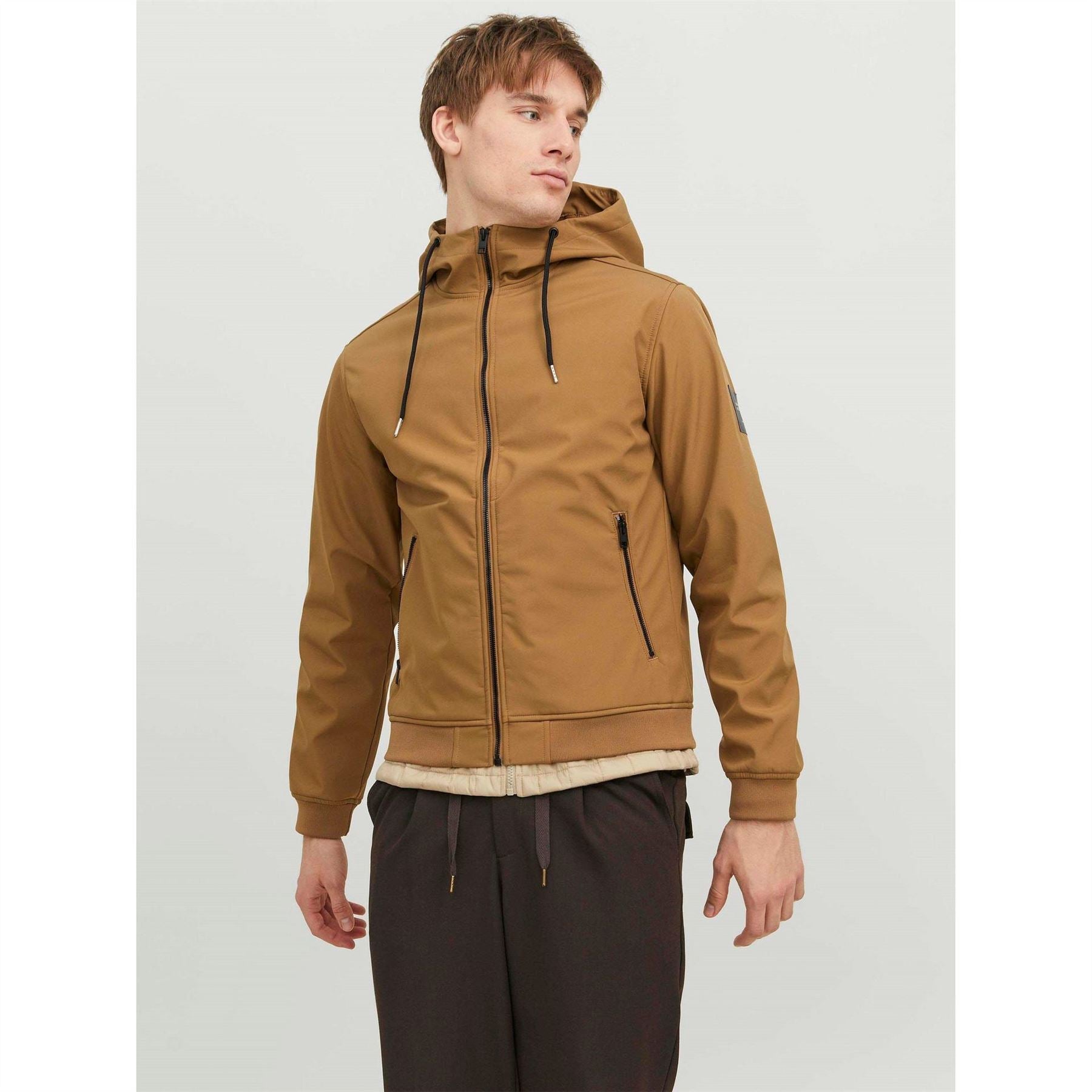Jack and Jones Zipped Hooded Softshell Jacket