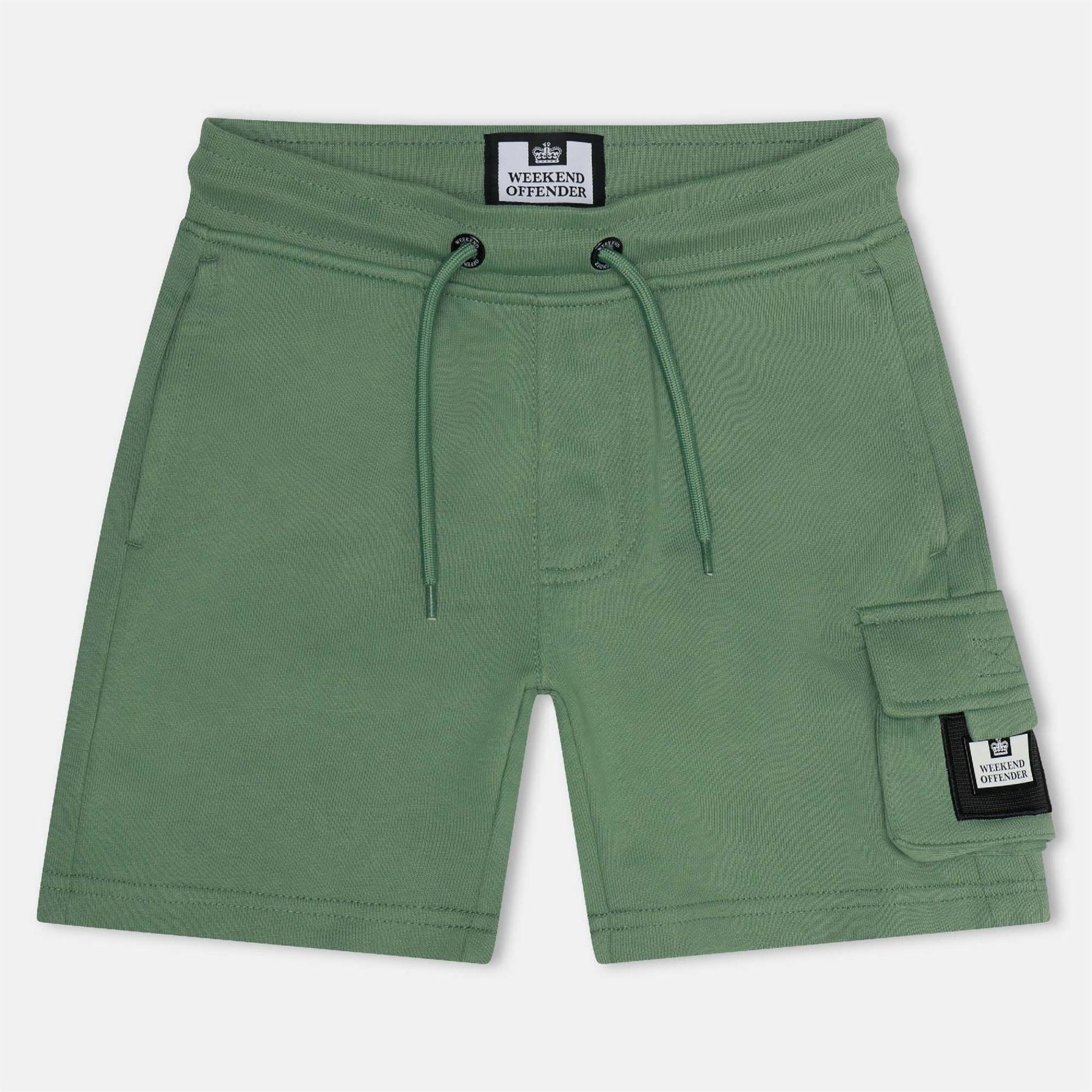 Weekend Offender New Carillo Solid Sweat Cargo Shorts