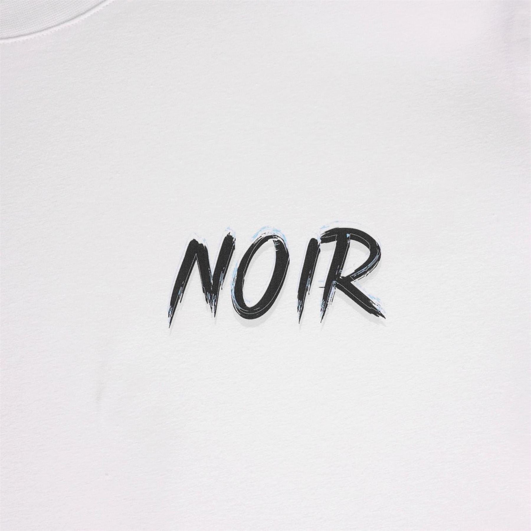 Societe Noir Scribble Printed Logo Crew Neck Short Sleeve T-Shirt