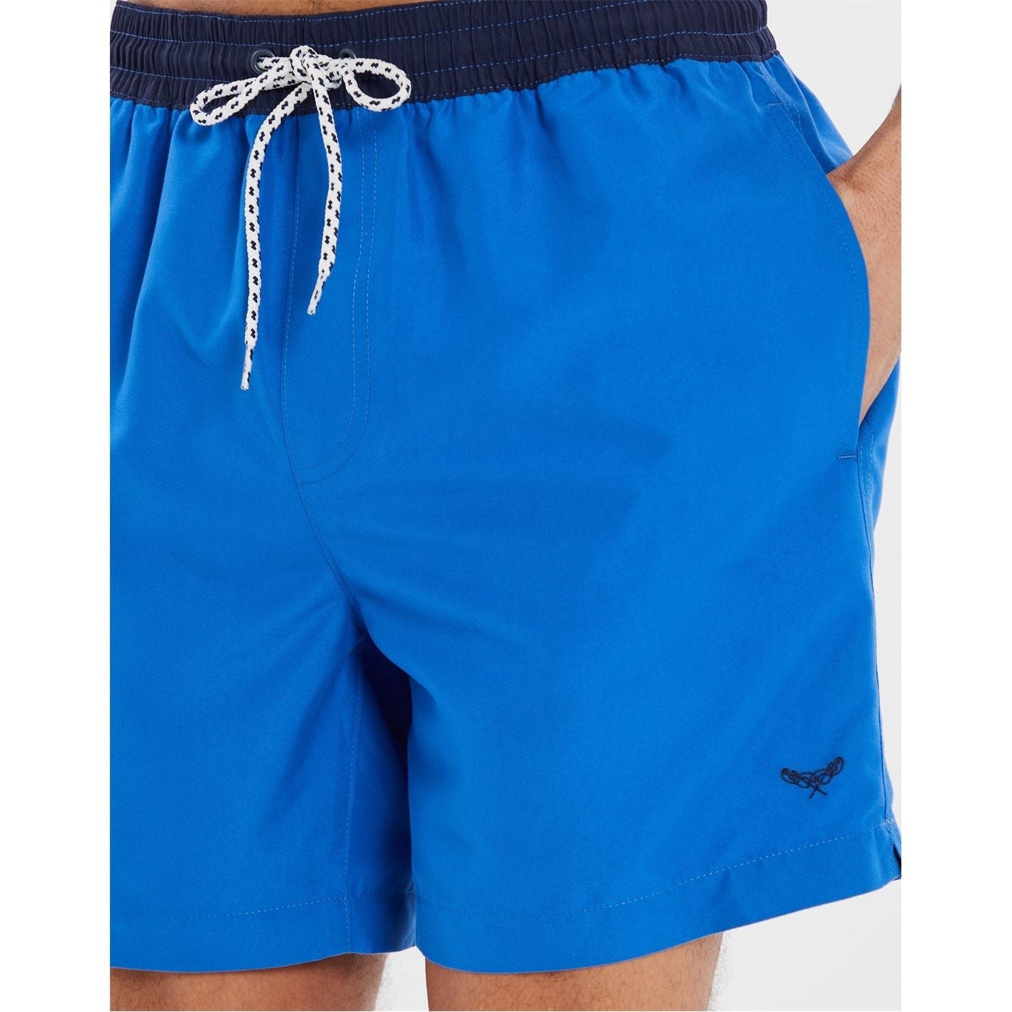 Threadbare Plunging Neck Regular Fit Swim Shorts