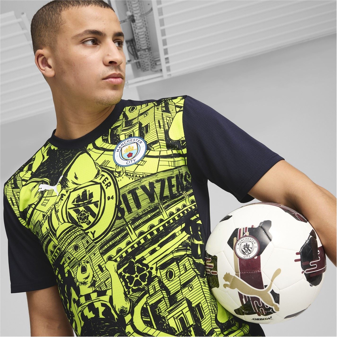 Puma Manchester City Fc Pre Match Shirt 2024 2025 Adults