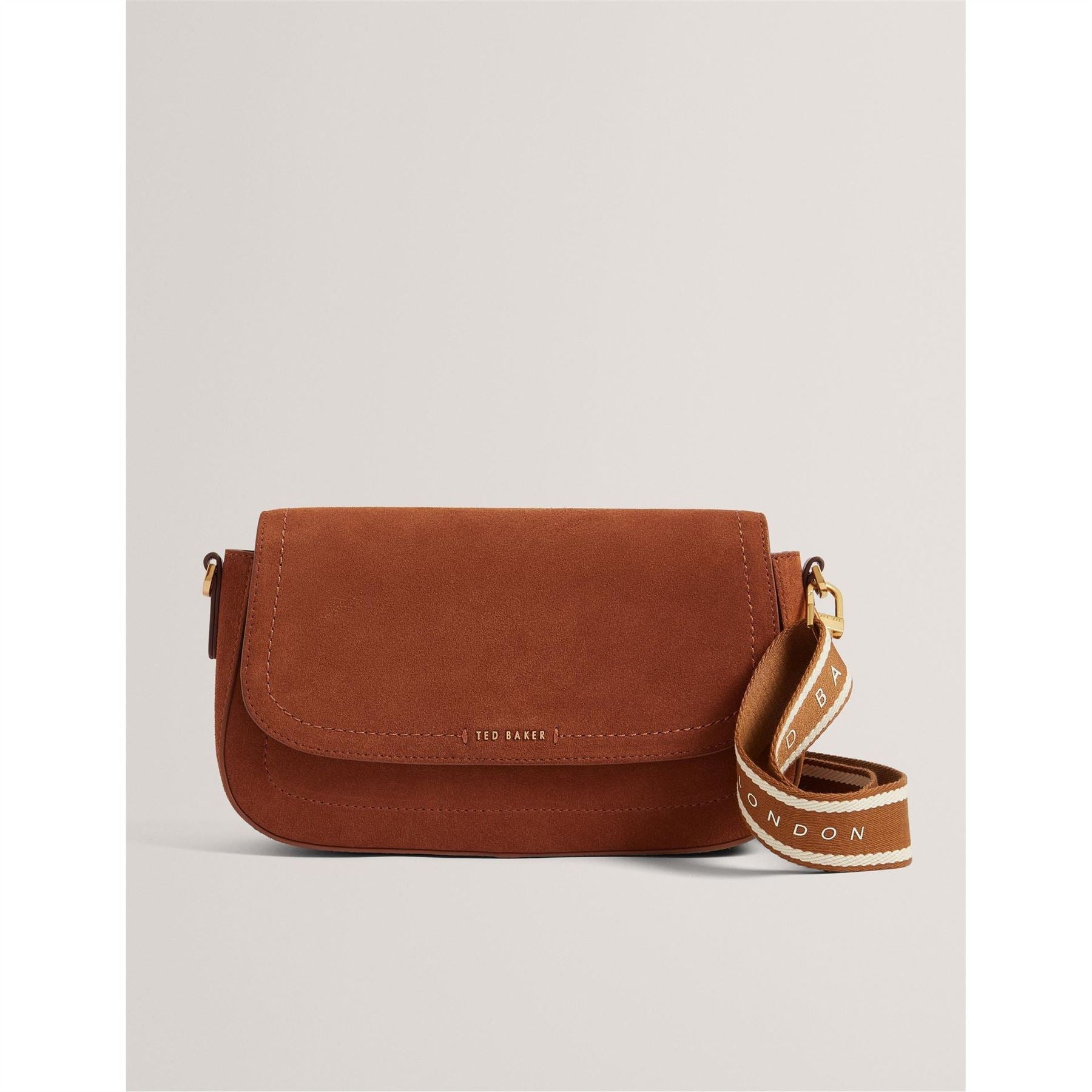 Ted Baker Rectangle Cross Body Bag with Gold Tone Hardware